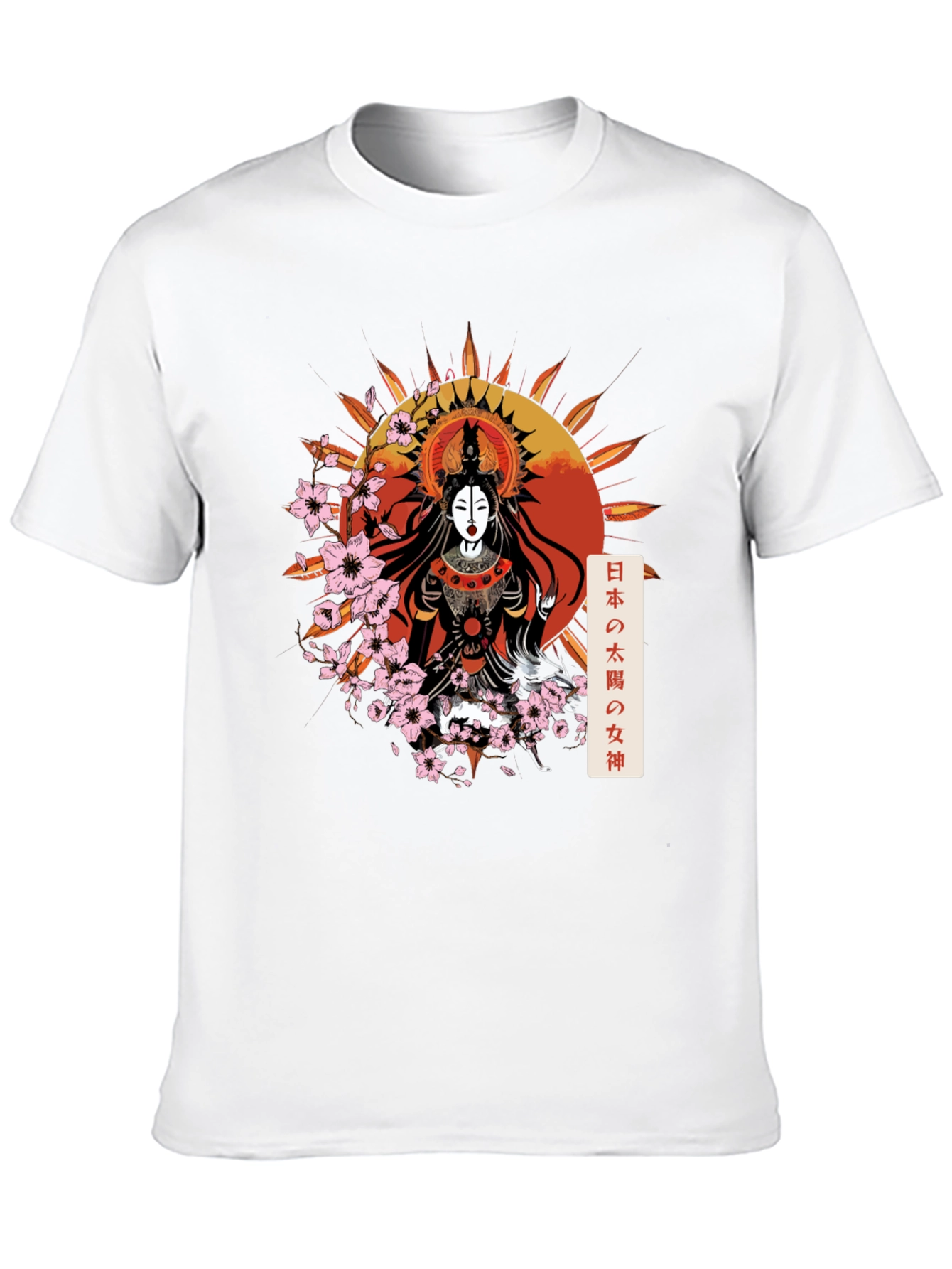 Black Japanese Goddess Graphic Tee view 10