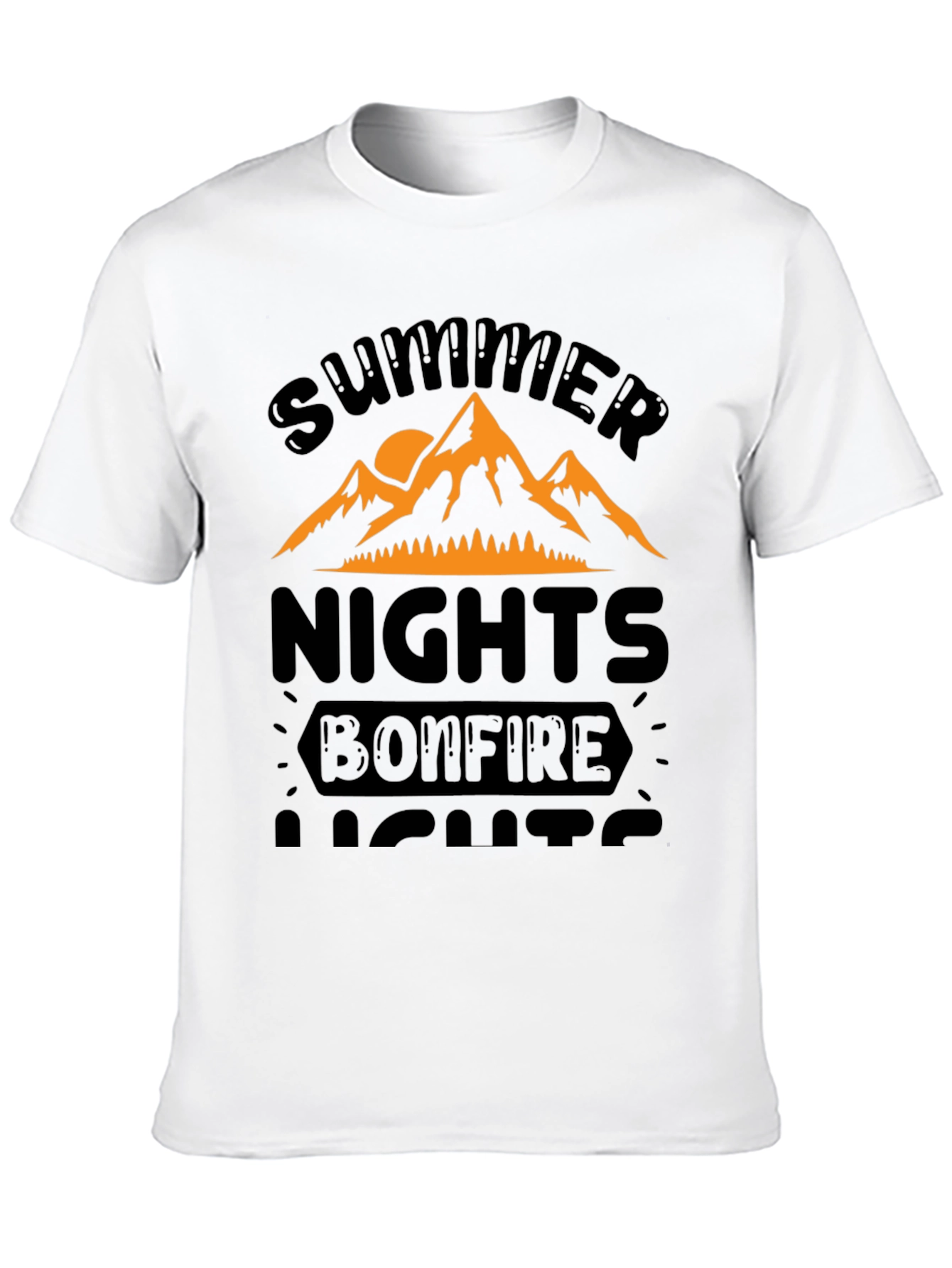 Black Summer Nights Bonfire Tee - Camping T-Shirt view 10