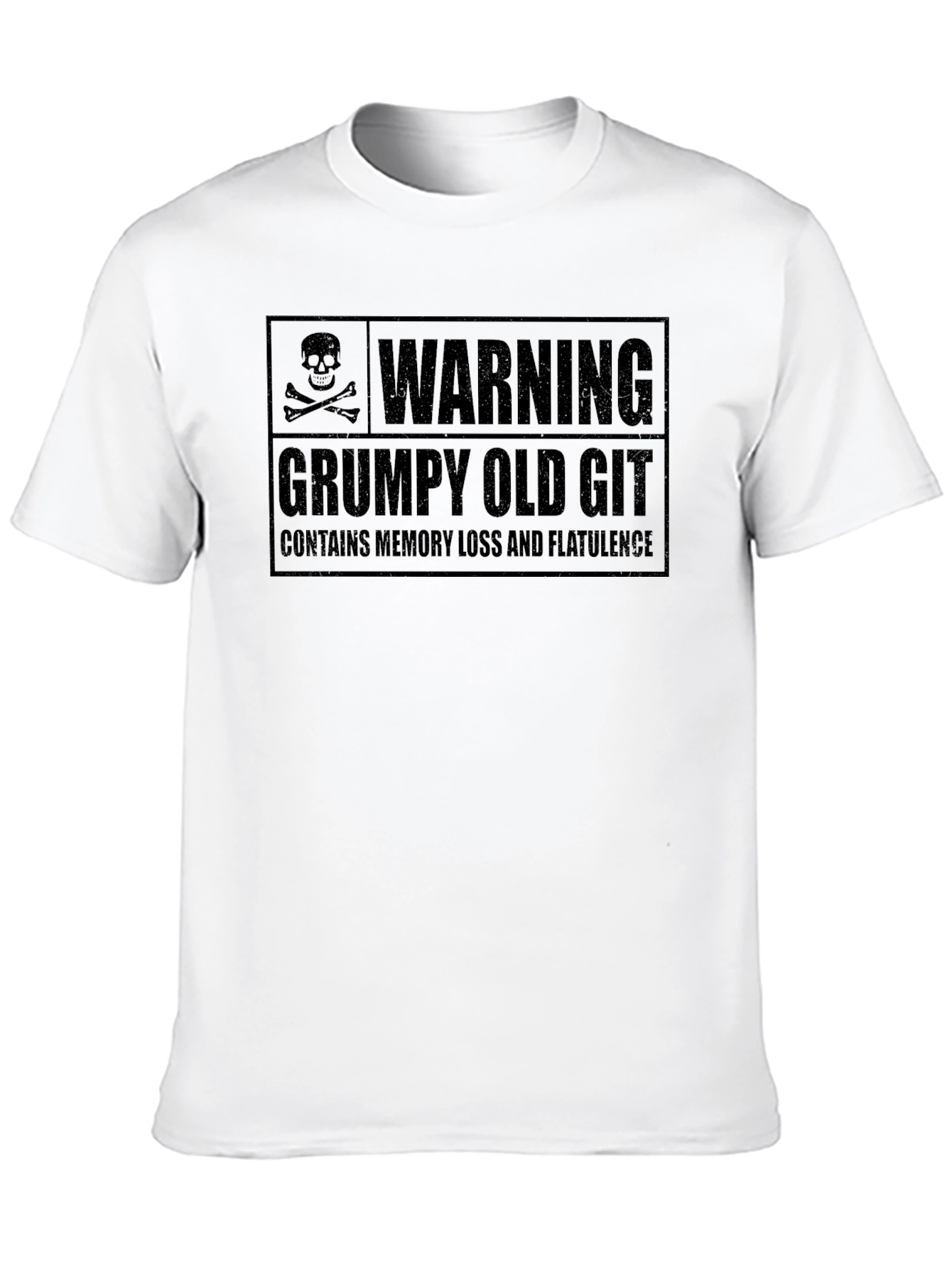 Black Grumpy Old Git Warning Funny T-Shirt view 10