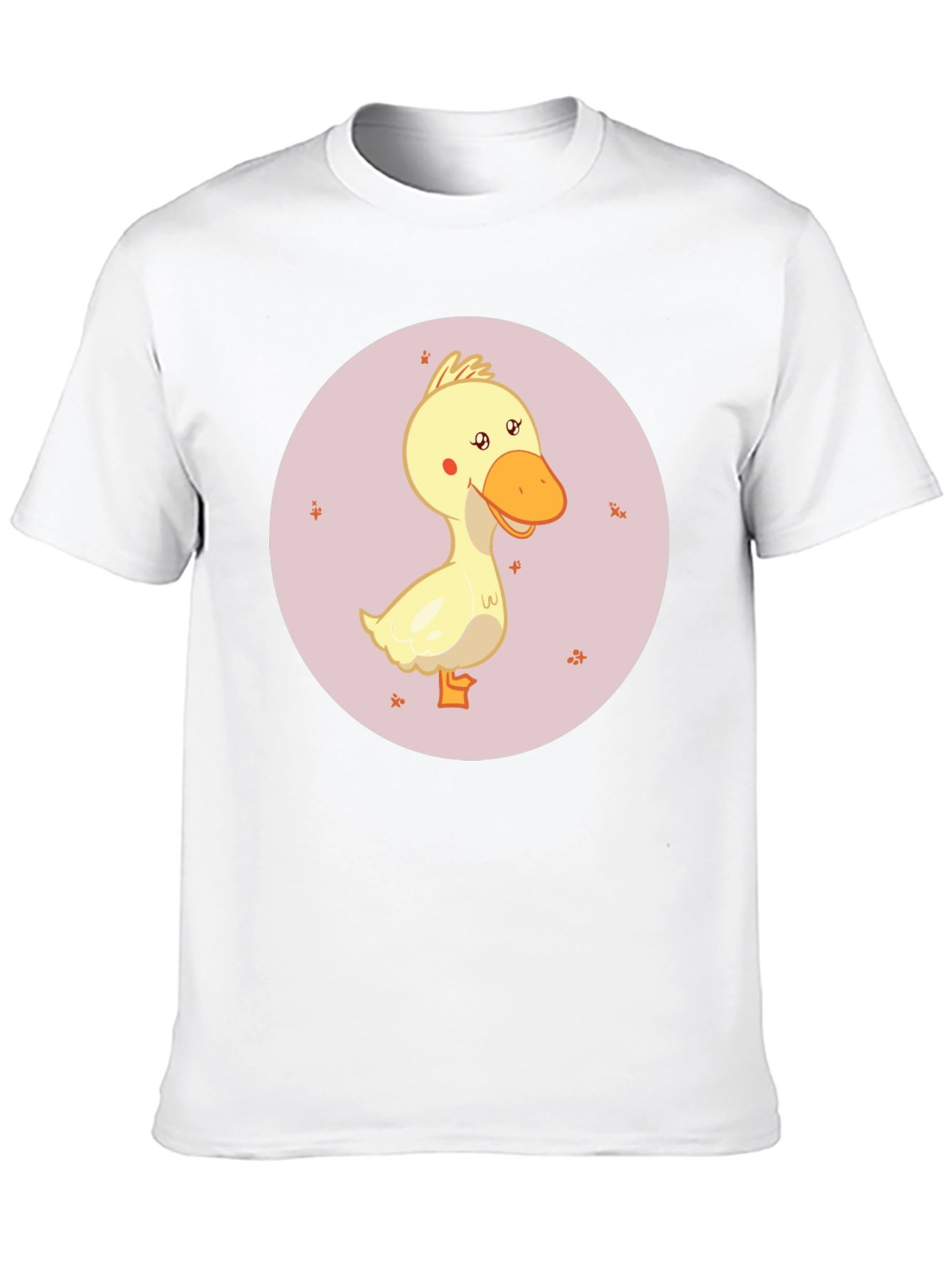 Black Cute Cartoon Duckling Graphic Black T-Shirt view 10