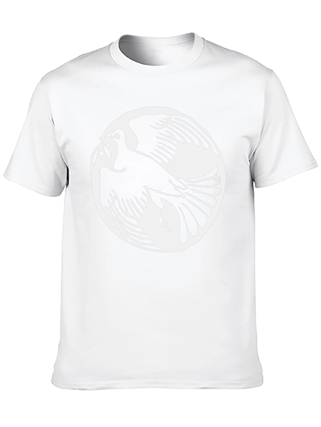 Black Yin Yang Bird Graphic Tee - Black view 10