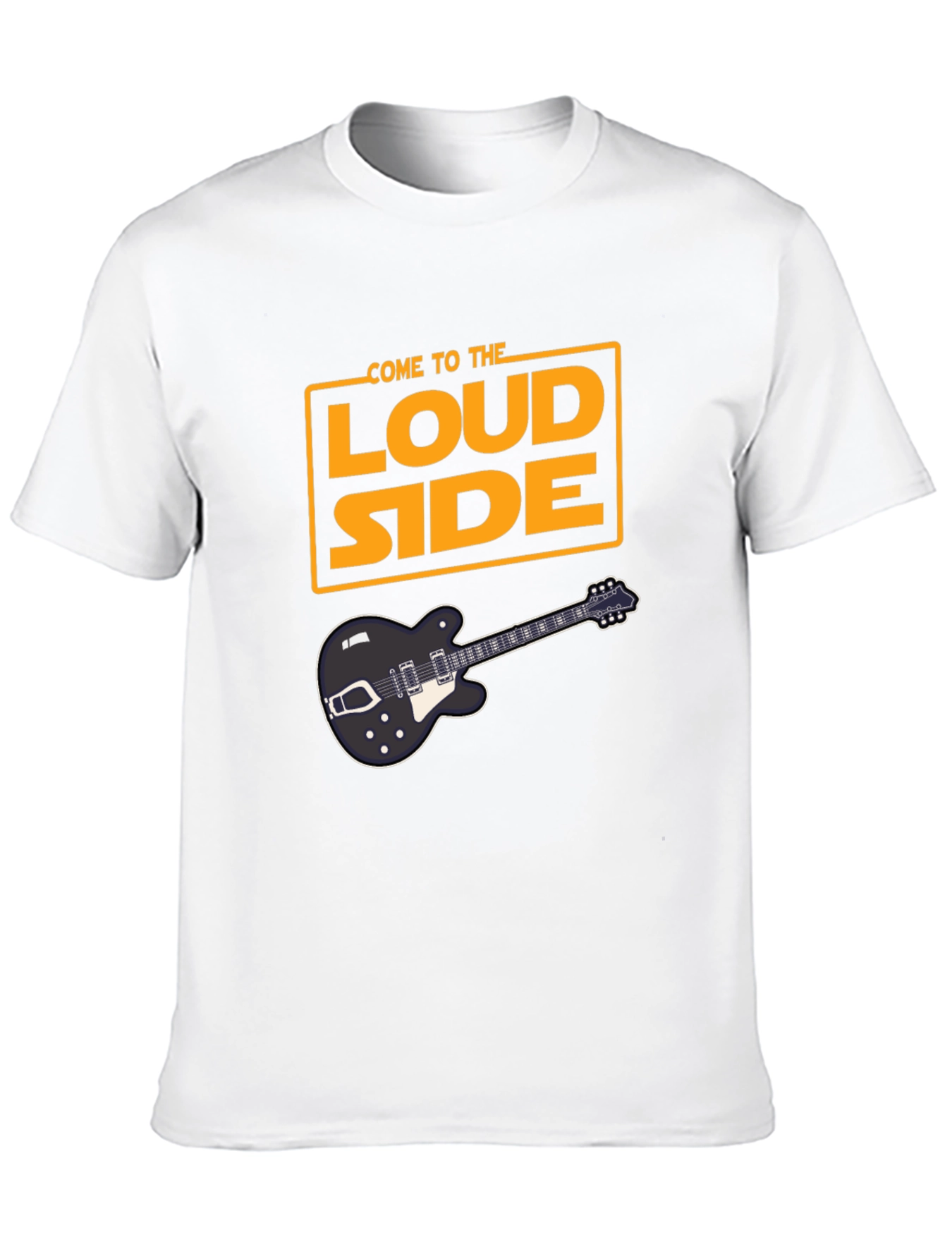 Black Come To The Loud Side T-Shirt - Black Guitar Tee view 10