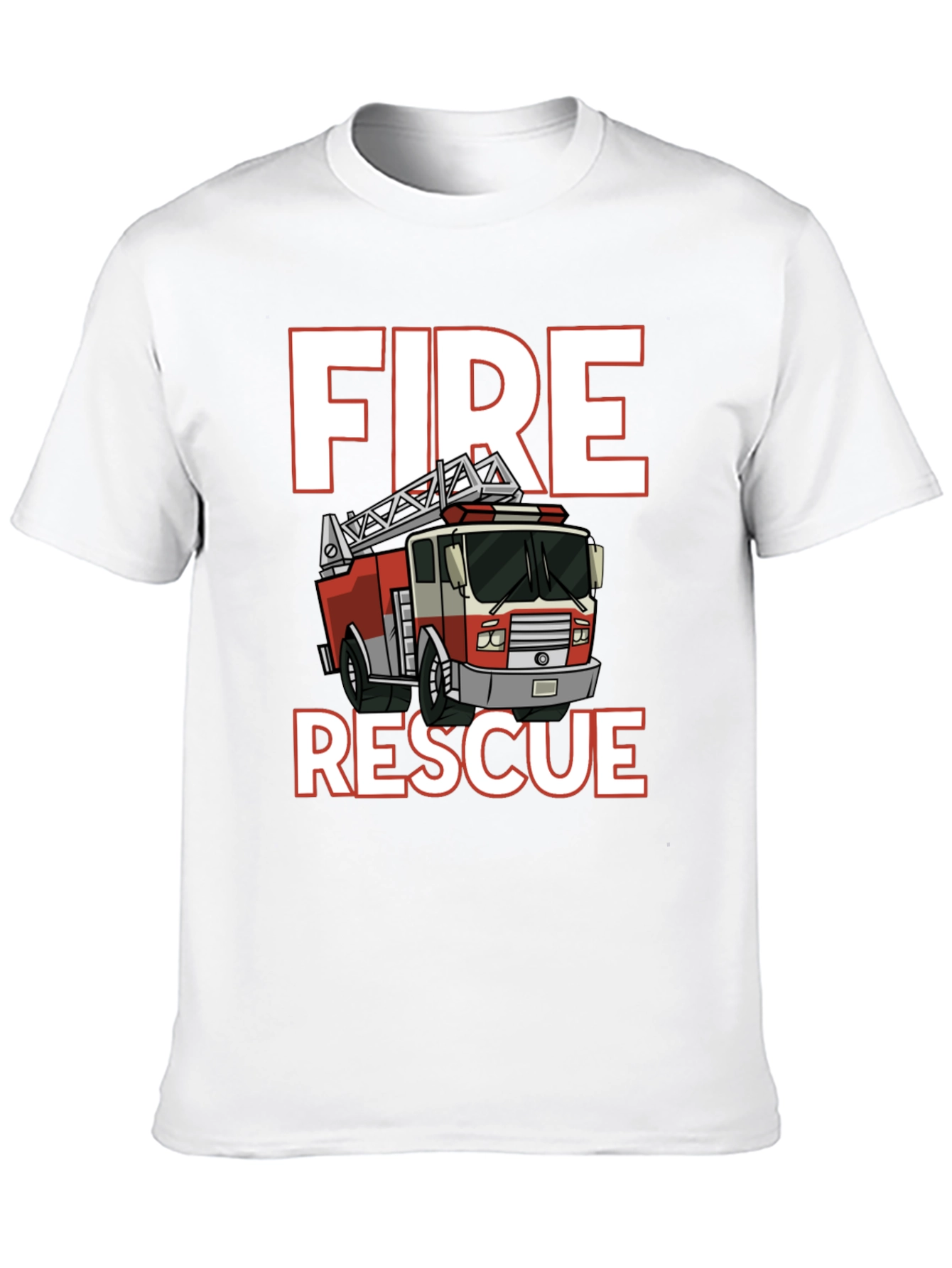 Black Fire Rescue T-Shirt - Black Cotton Tee view 10