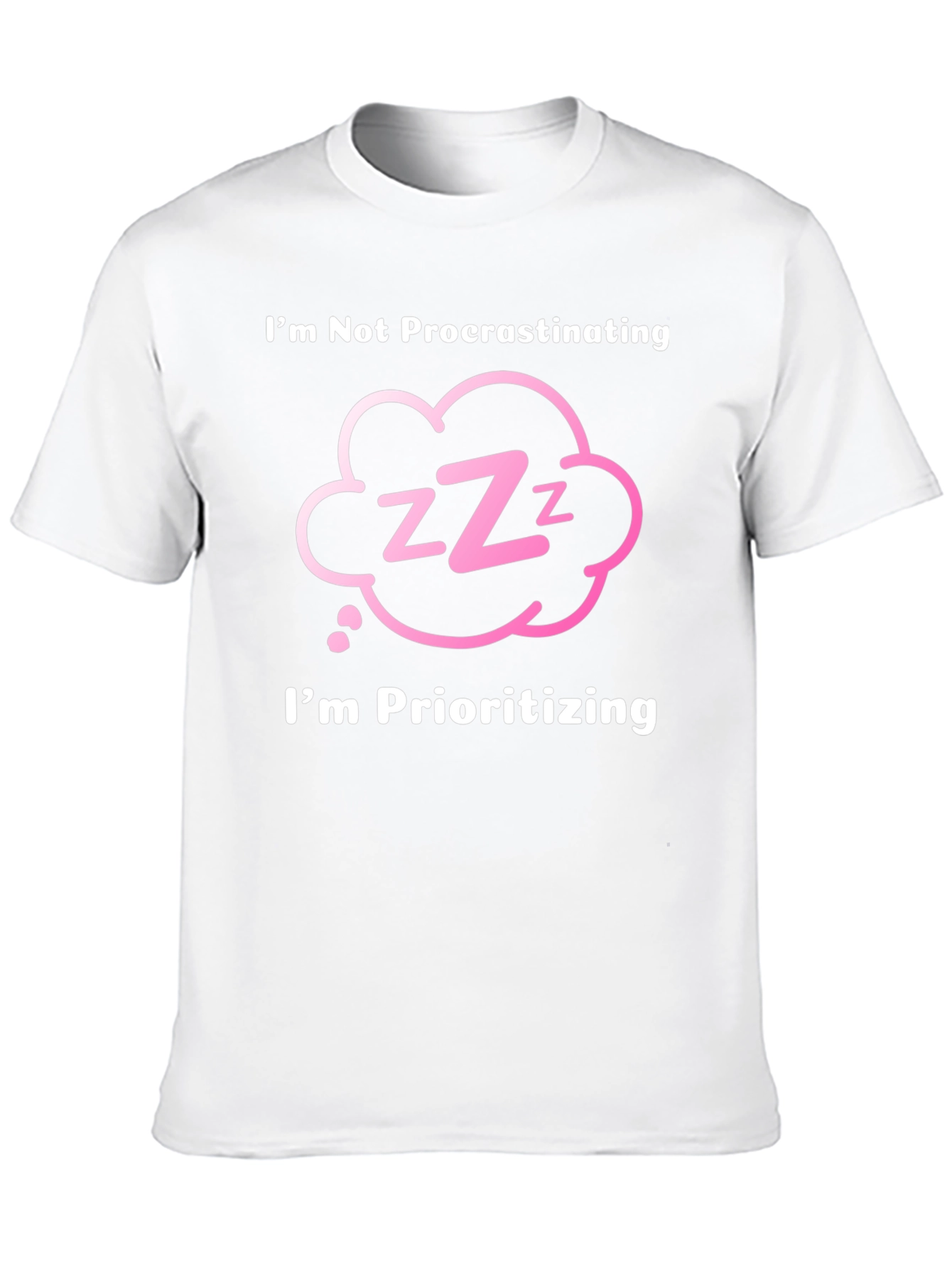 Black Funny "I'm Not Procrastinating" Graphic T-Shirt view 10