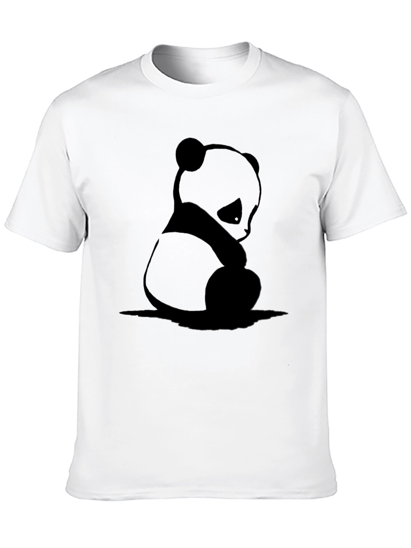 Black Sad Panda Black T-Shirt - Men's Graphic Tee view 10