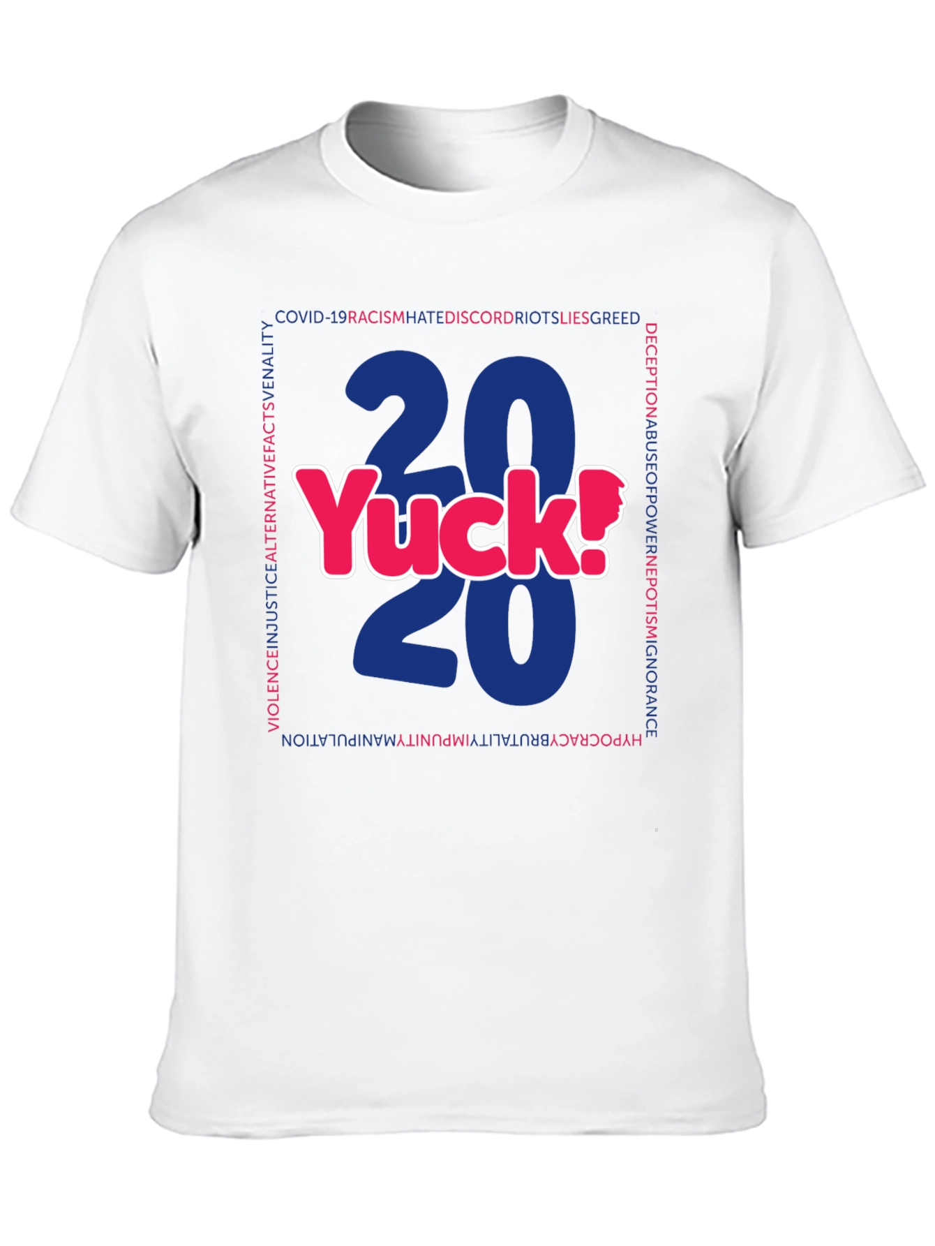 Black 2020 Yuck! Graphic Print Crew Neck T-Shirt view 10