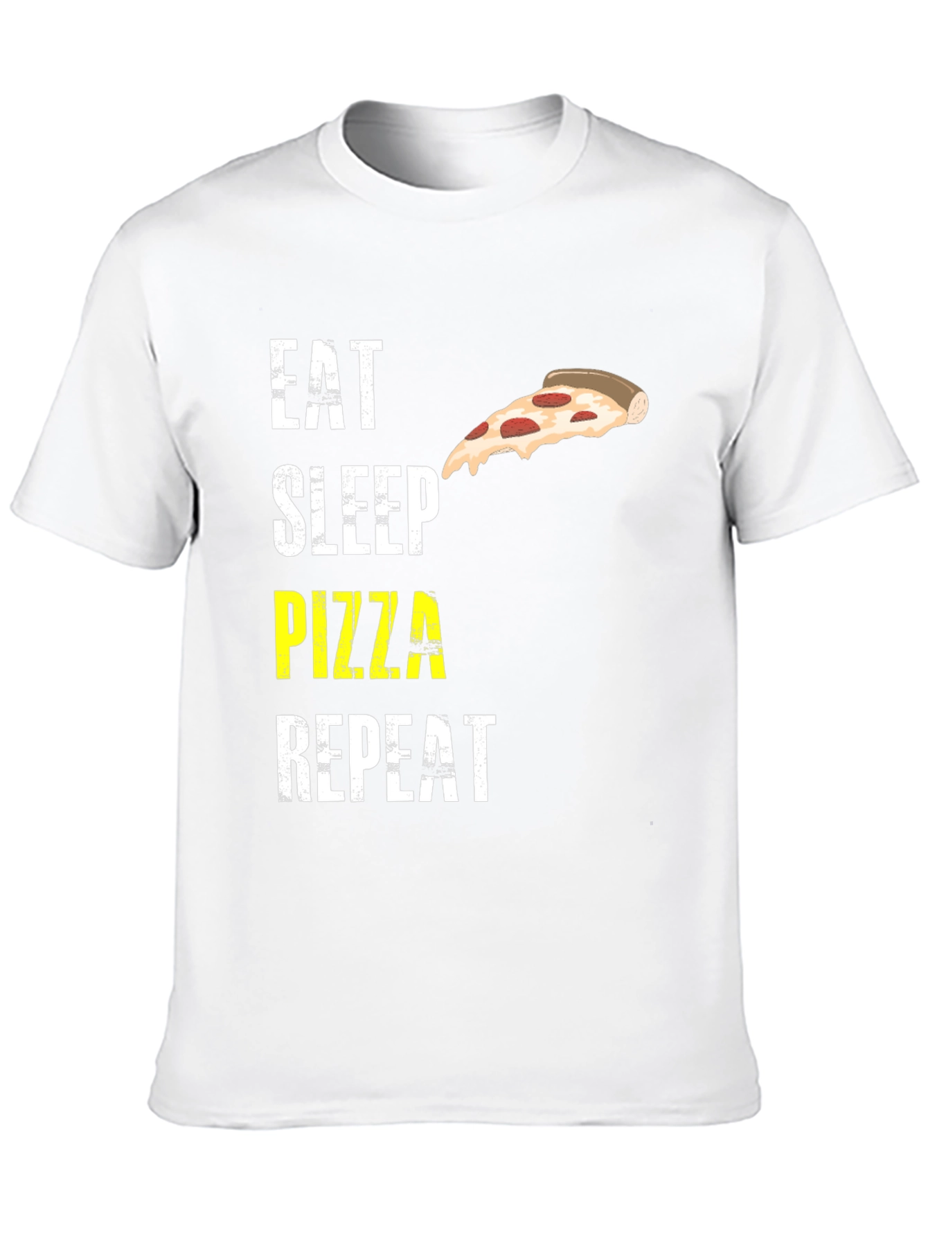 Black Eat Sleep Pizza Repeat Graphic T-Shirt view 10