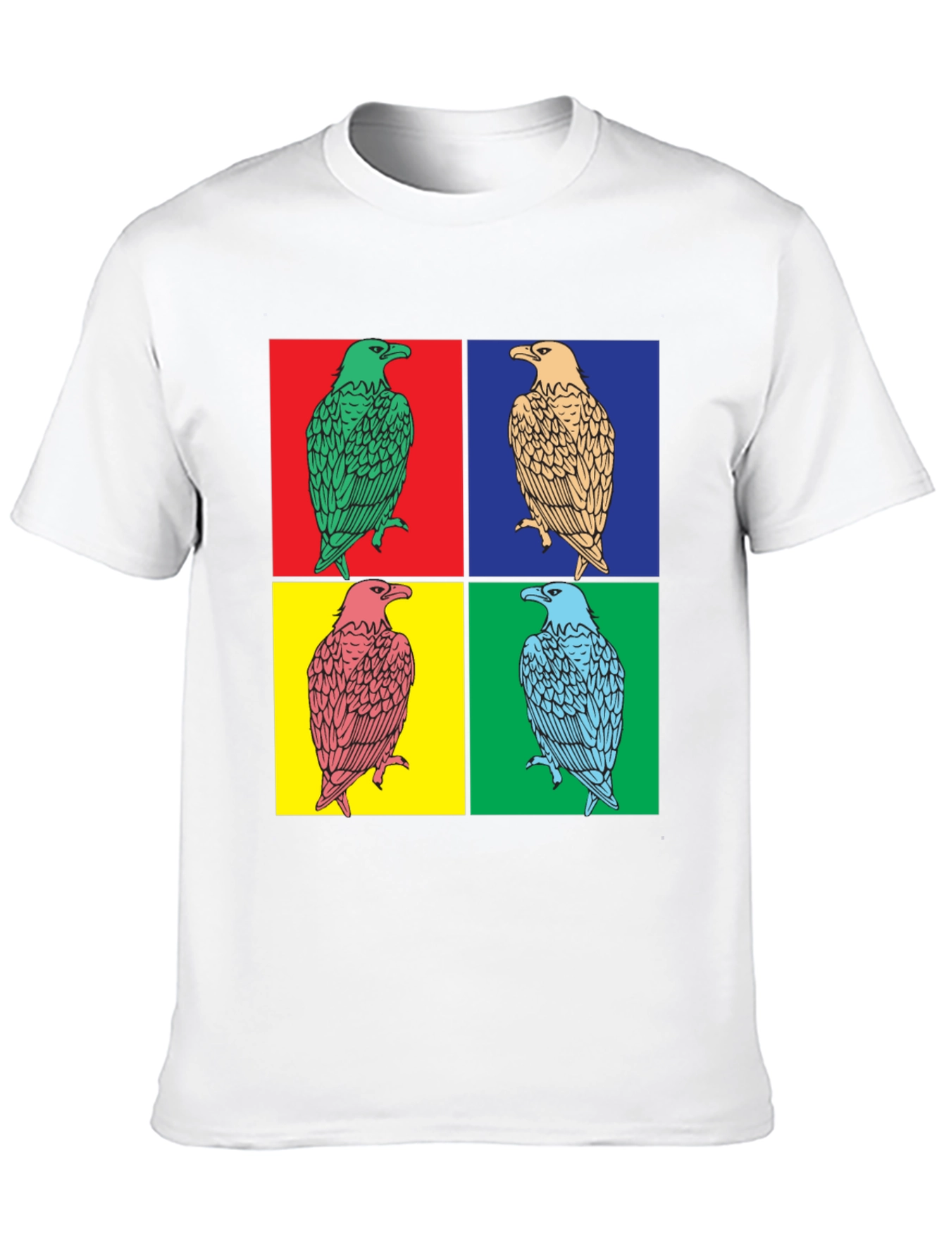 Black Pop Art Eagle Graphic Tee - Bold Style view 10