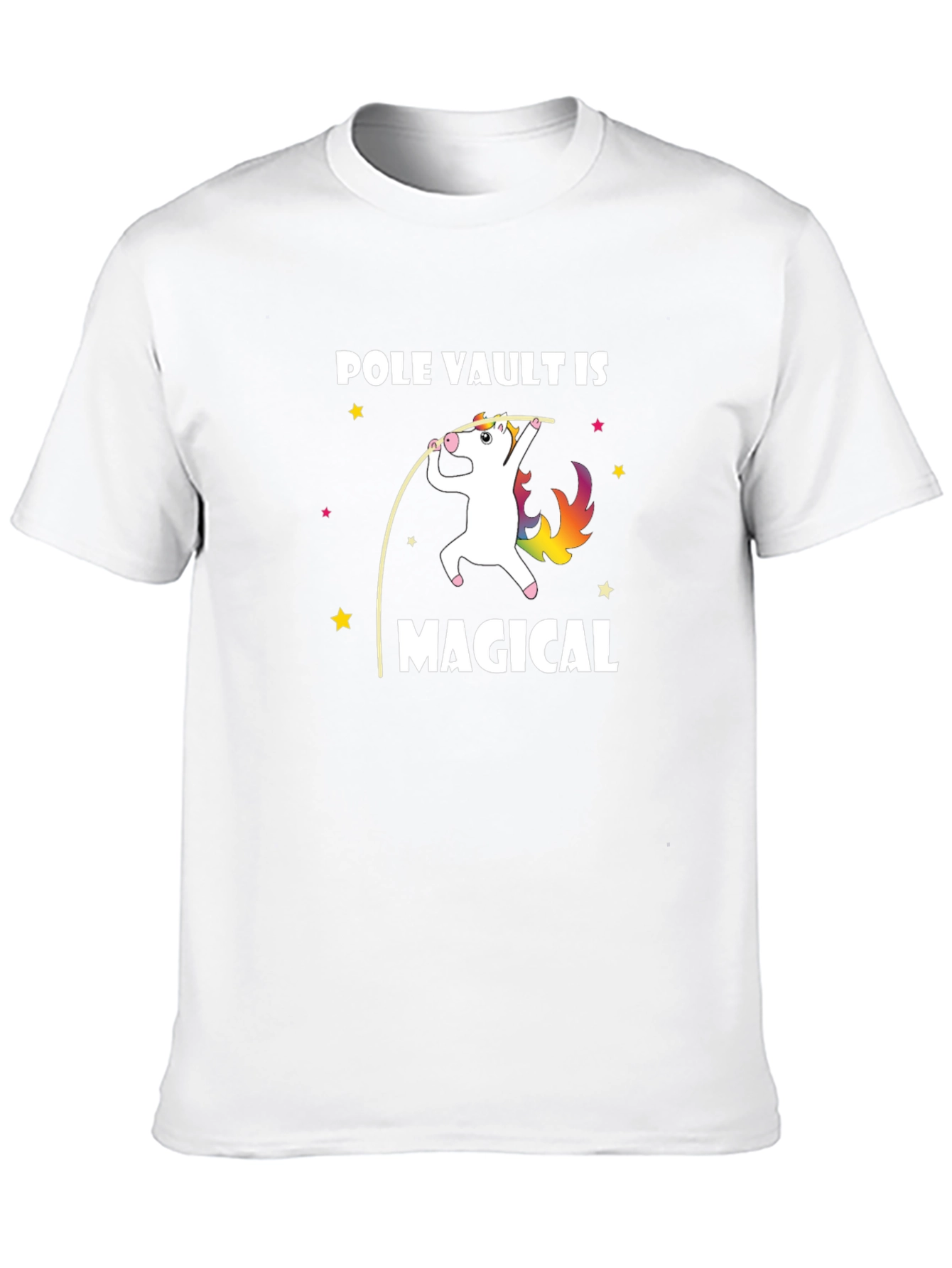 Black Pole Vault is Magical Unicorn Graphic Tee view 10