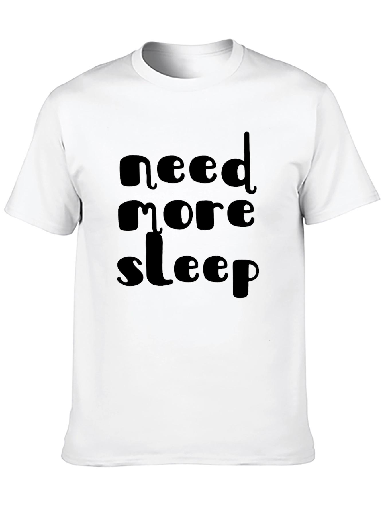 Black Need More Sleep Black Graphic Tee view 10