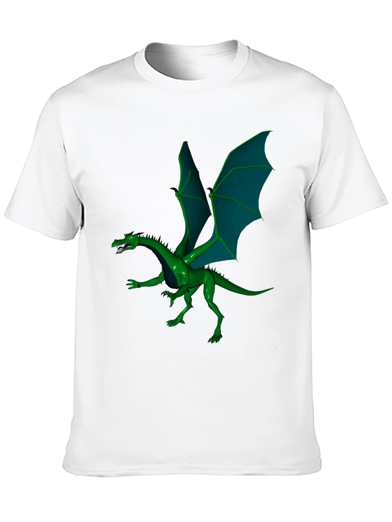 Black Green Dragon Graphic Tee view 10