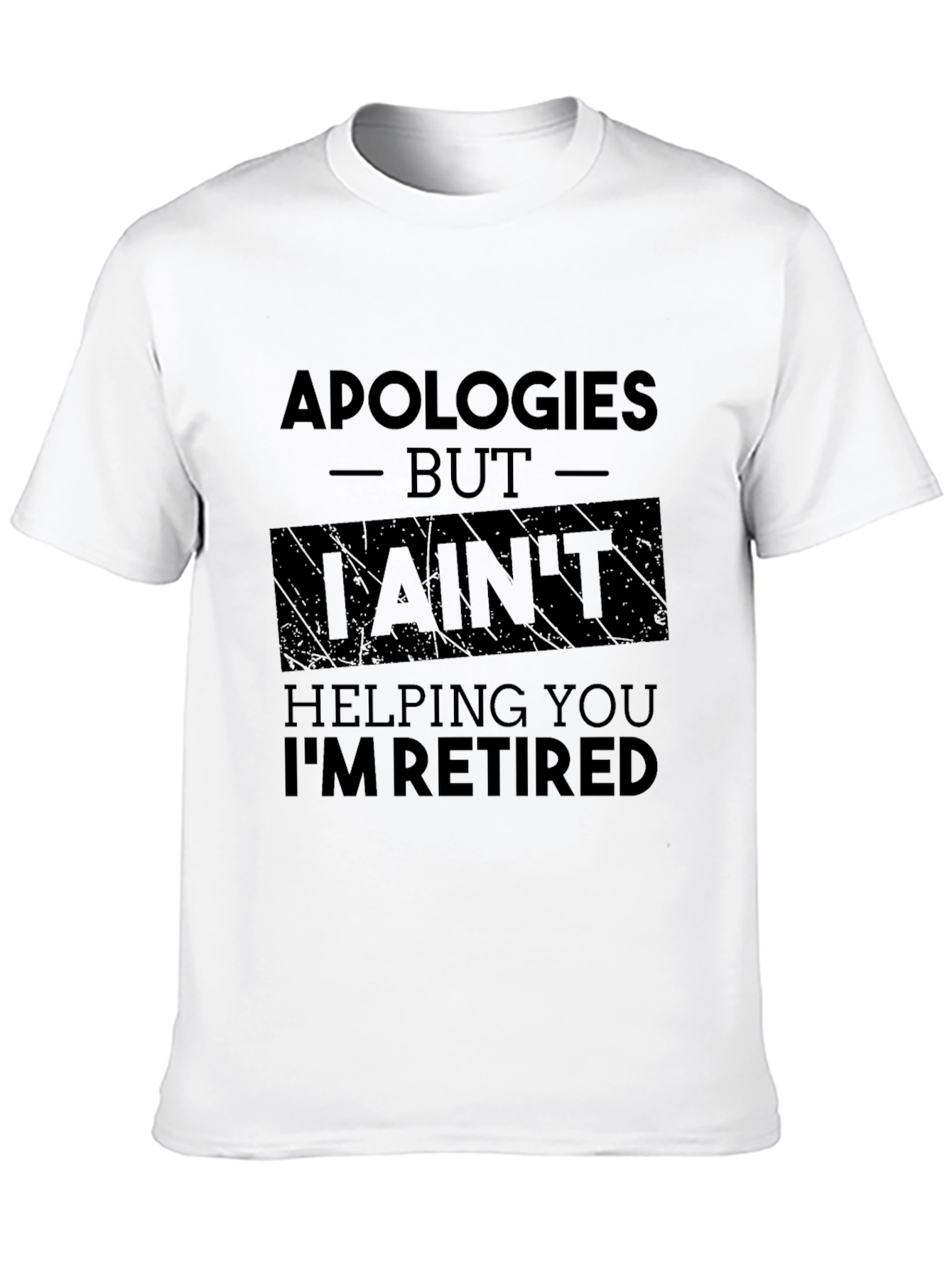 Black Apologies I'm Retired Black T-Shirt view 10