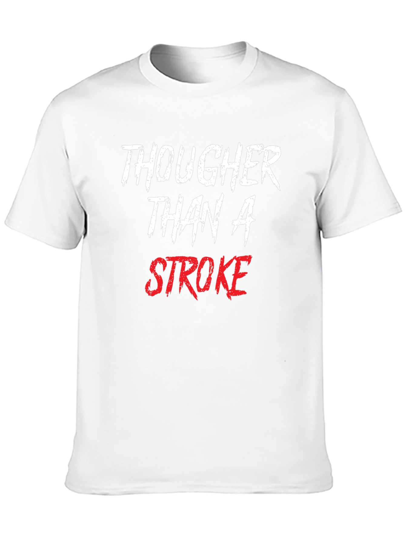 Black Tougher Than a Stroke Graphic T-Shirt view 10