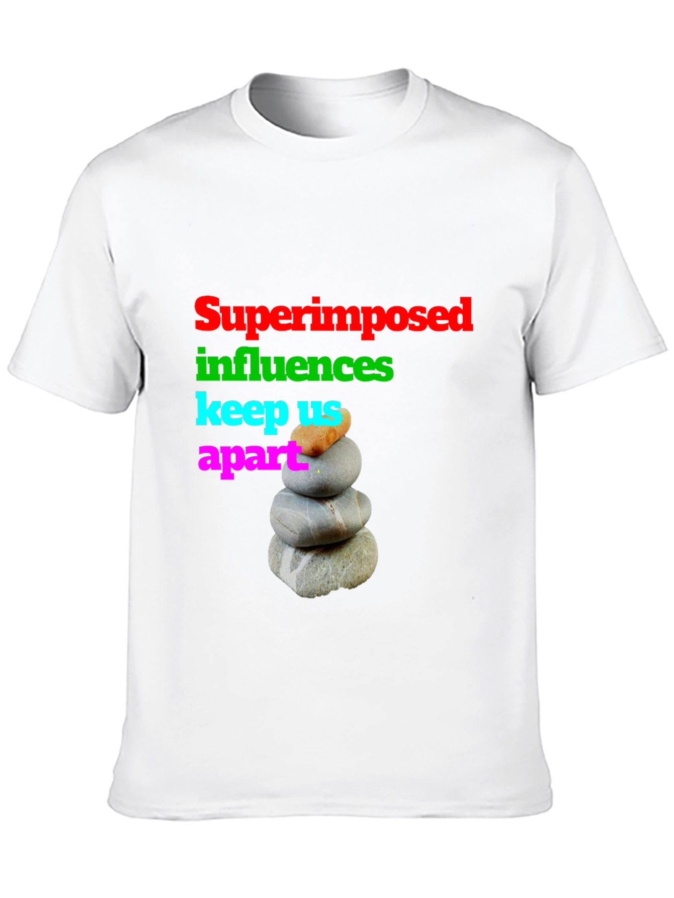 Black Stacked Stones Graphic Tee view 10