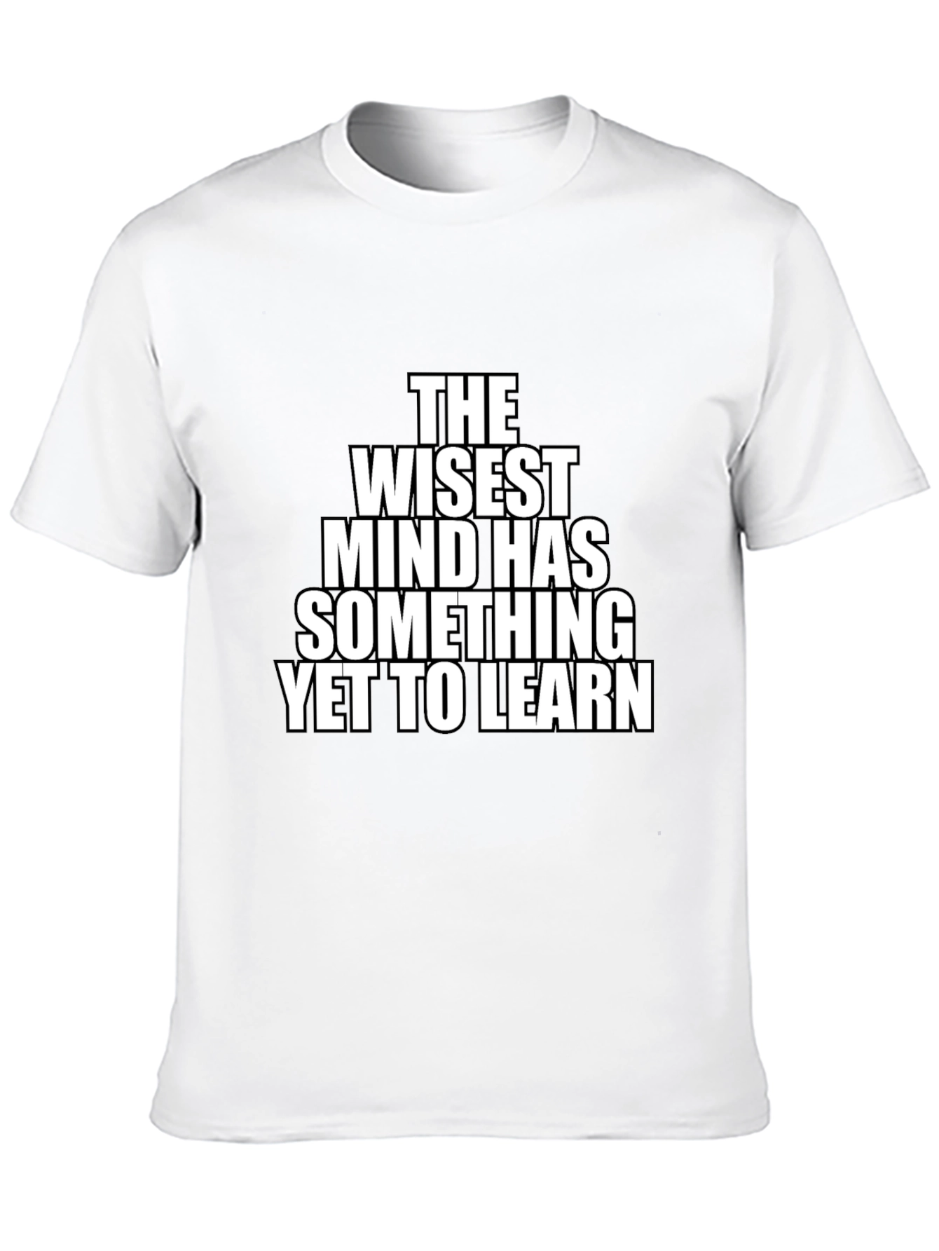 Black The Wisest Mind T-Shirt | Mens Black Novelty Tee view 10