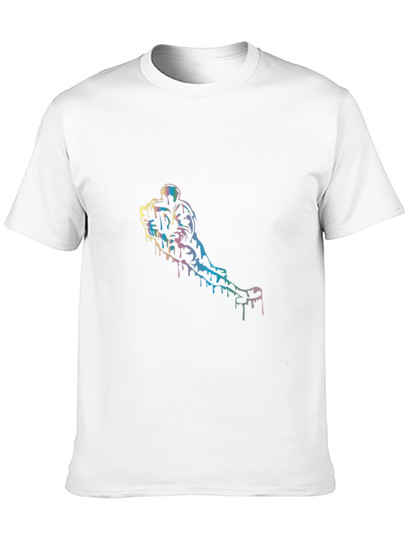 Black Unique Drip Art T-Shirt - Cool Graphic Tee view 10