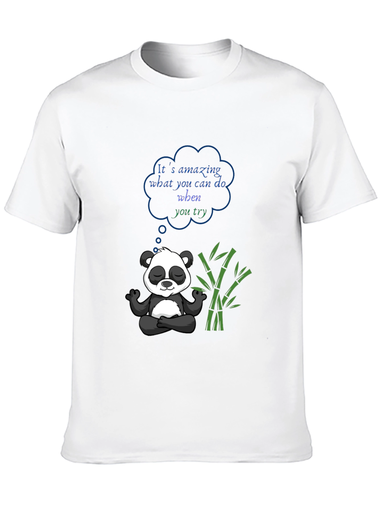 Black Meditating Panda Graphic Tee view 10