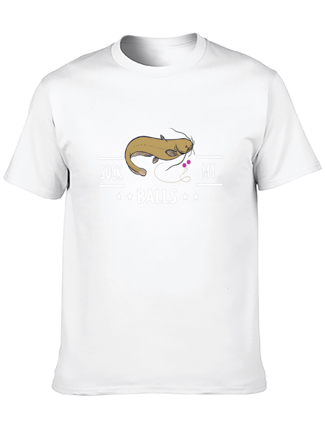 Black Suck My Balls Funny Catfish T-Shirt view 10