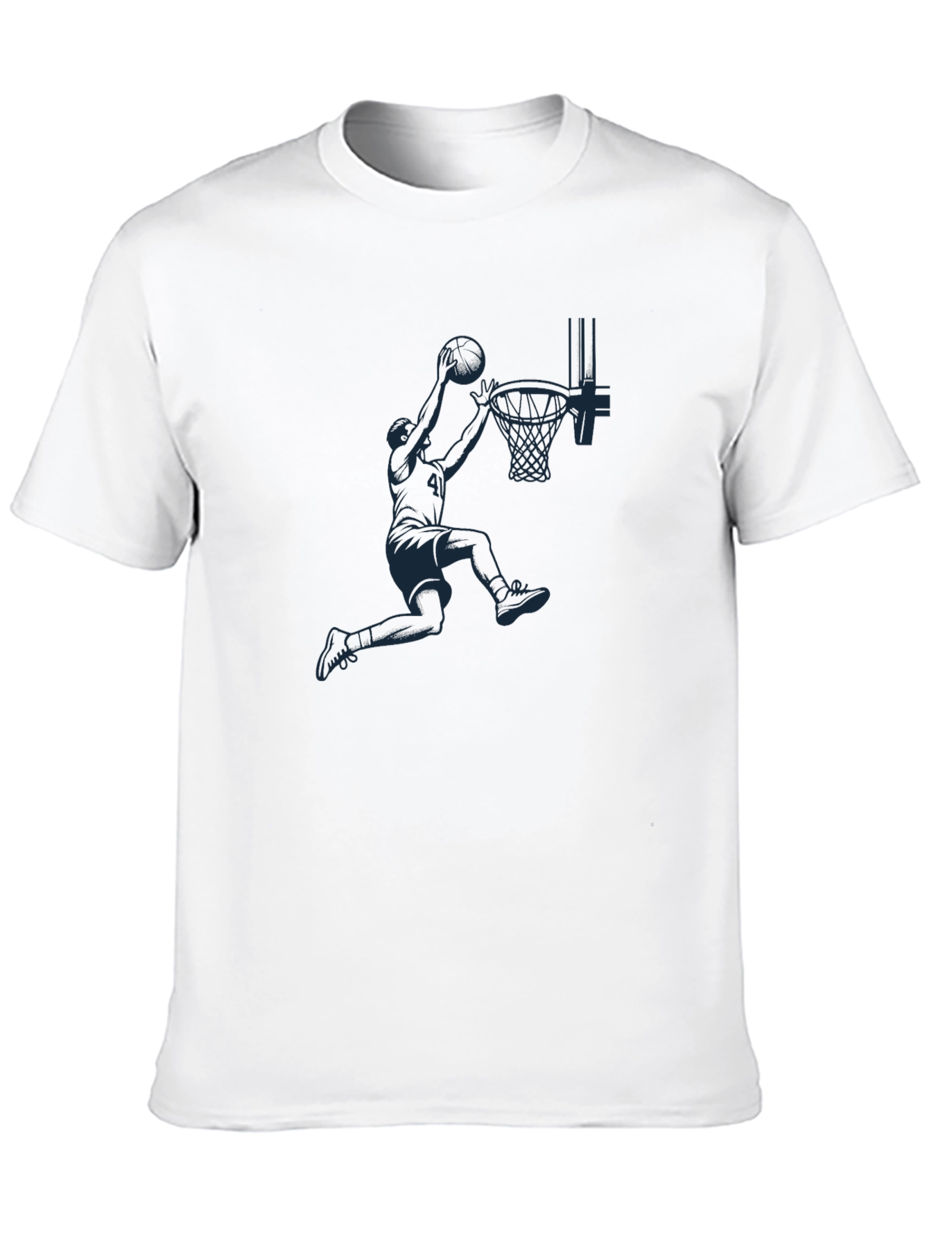 Black Basketball Dunk Graphic Tee - Black Cotton view 10