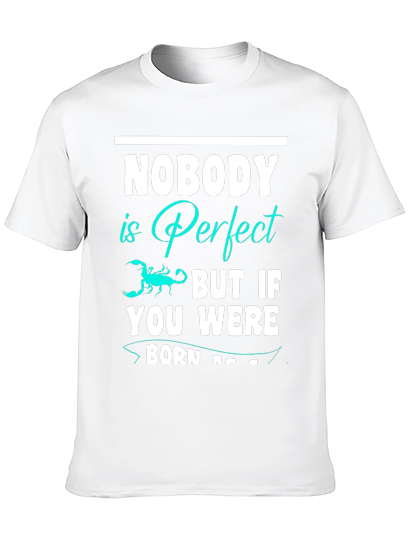 Black Nobody is Perfect Scorpion Graphic T-Shirt view 10