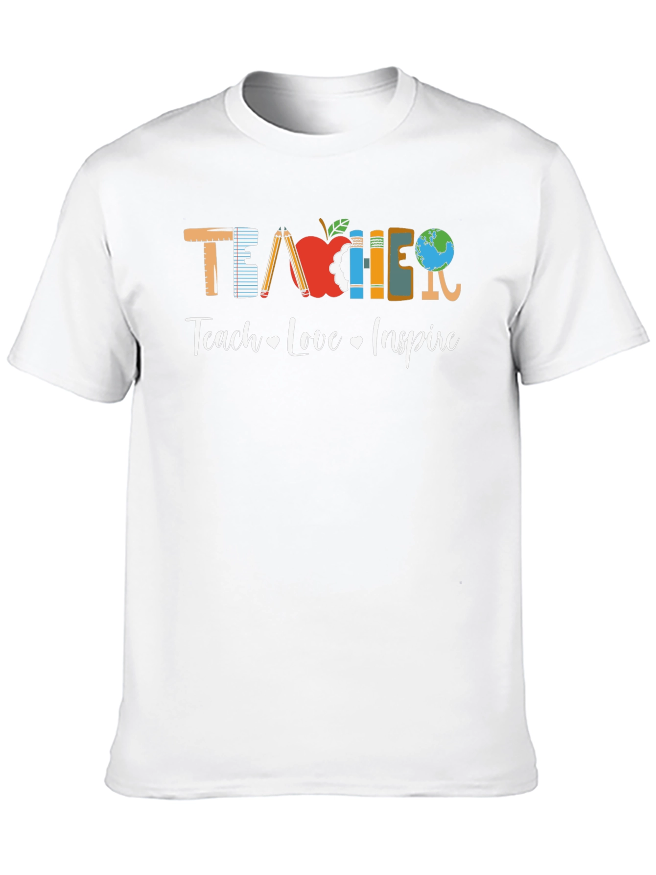 Black Teacher Teach Love Inspire Graphic Tee view 10