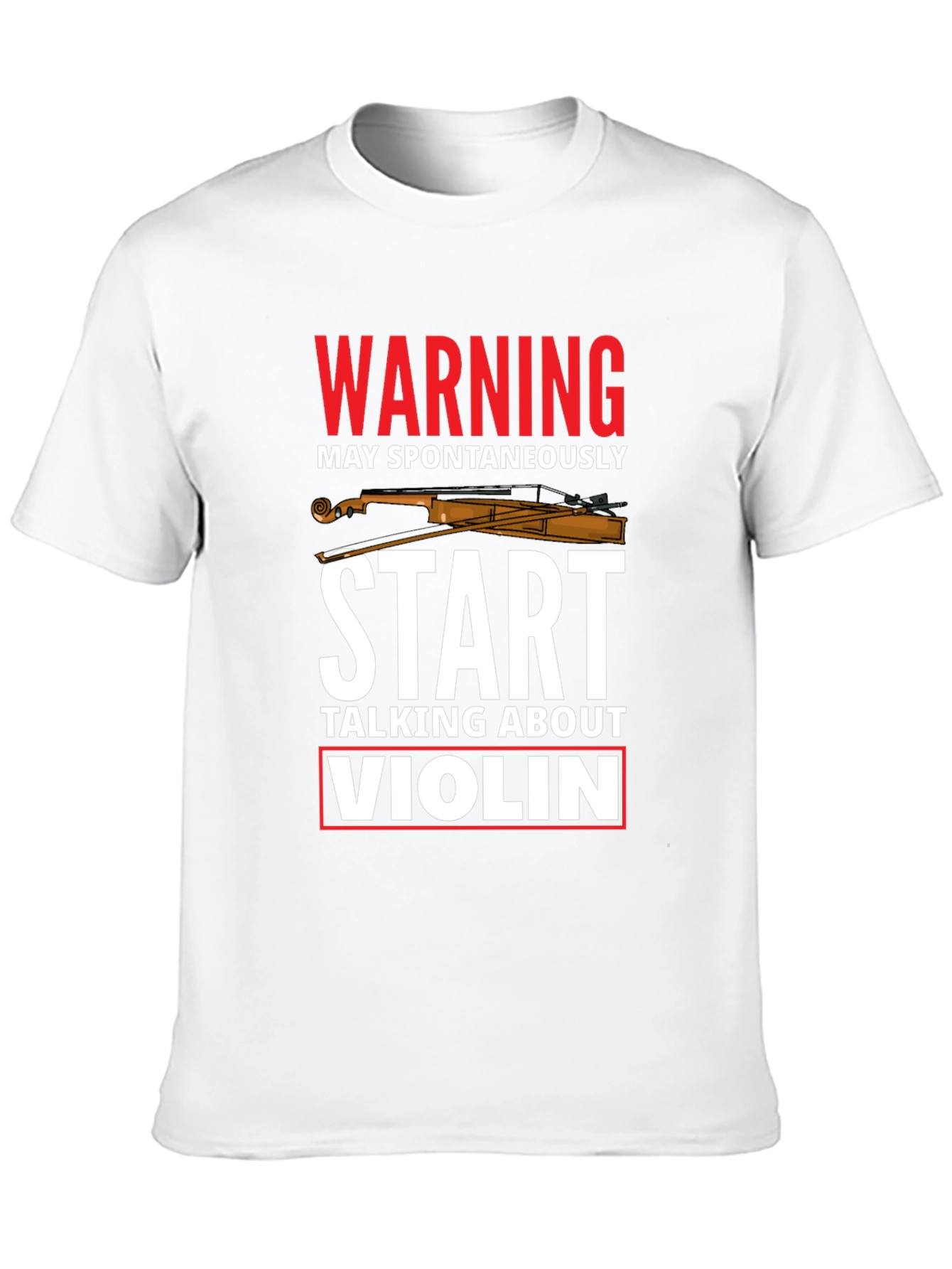 Black Warning May Spontaneously Talk About Violin T-Shirt view 10