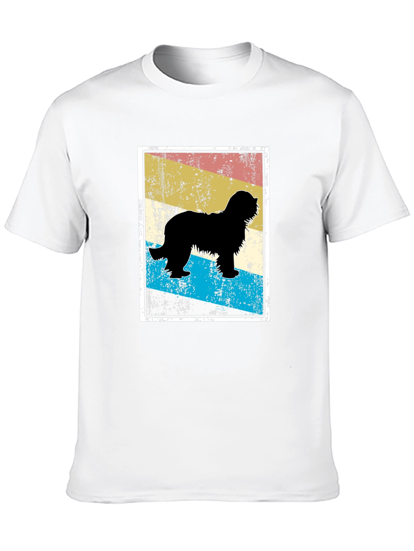 Black Retro Dog Silhouette T-Shirt view 10