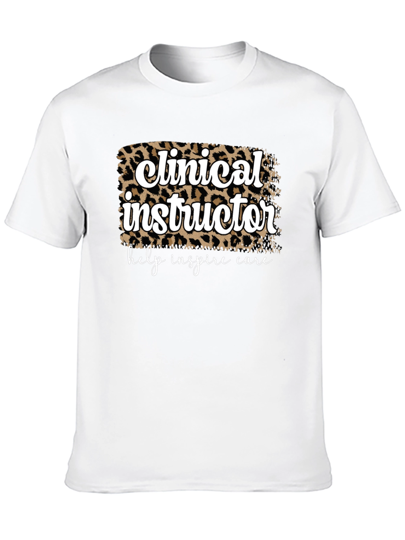 Black Clinical Instructor Leopard Print T-Shirt view 10