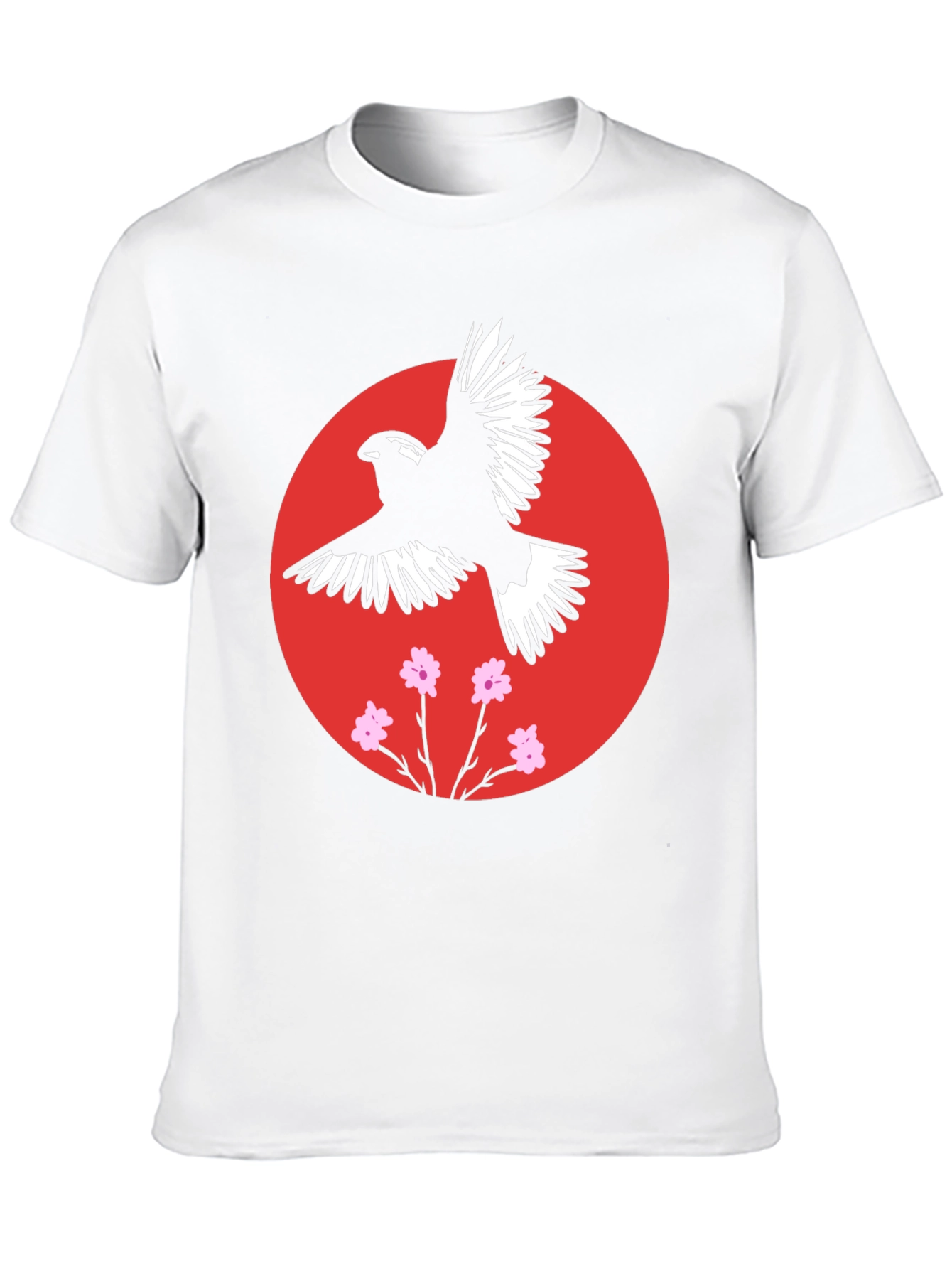 Black Bird and Blossom Graphic Black T-Shirt view 10