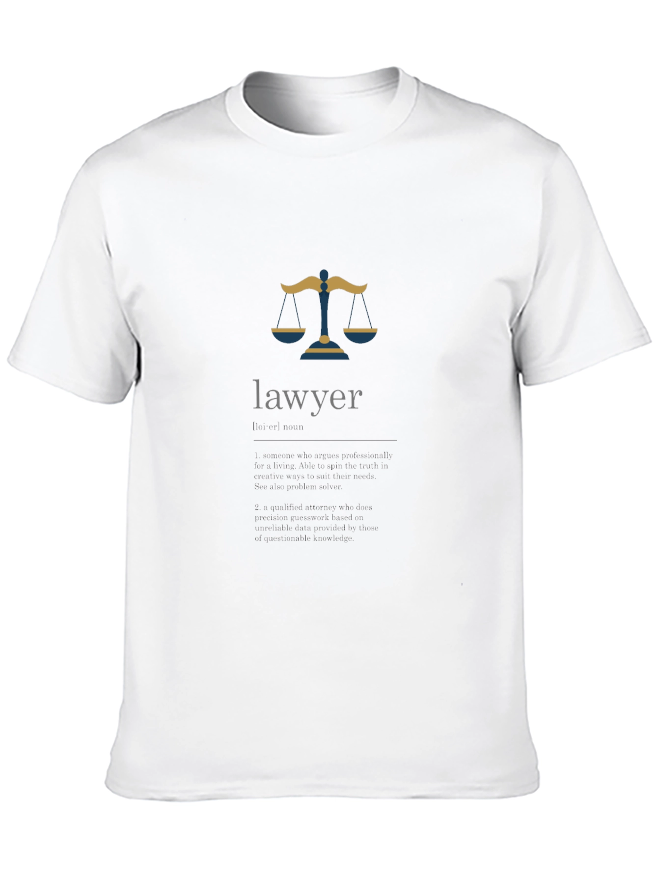 Black Lawyer Scales of Justice Graphic Tee - Unisex Black T-Shirt view 10