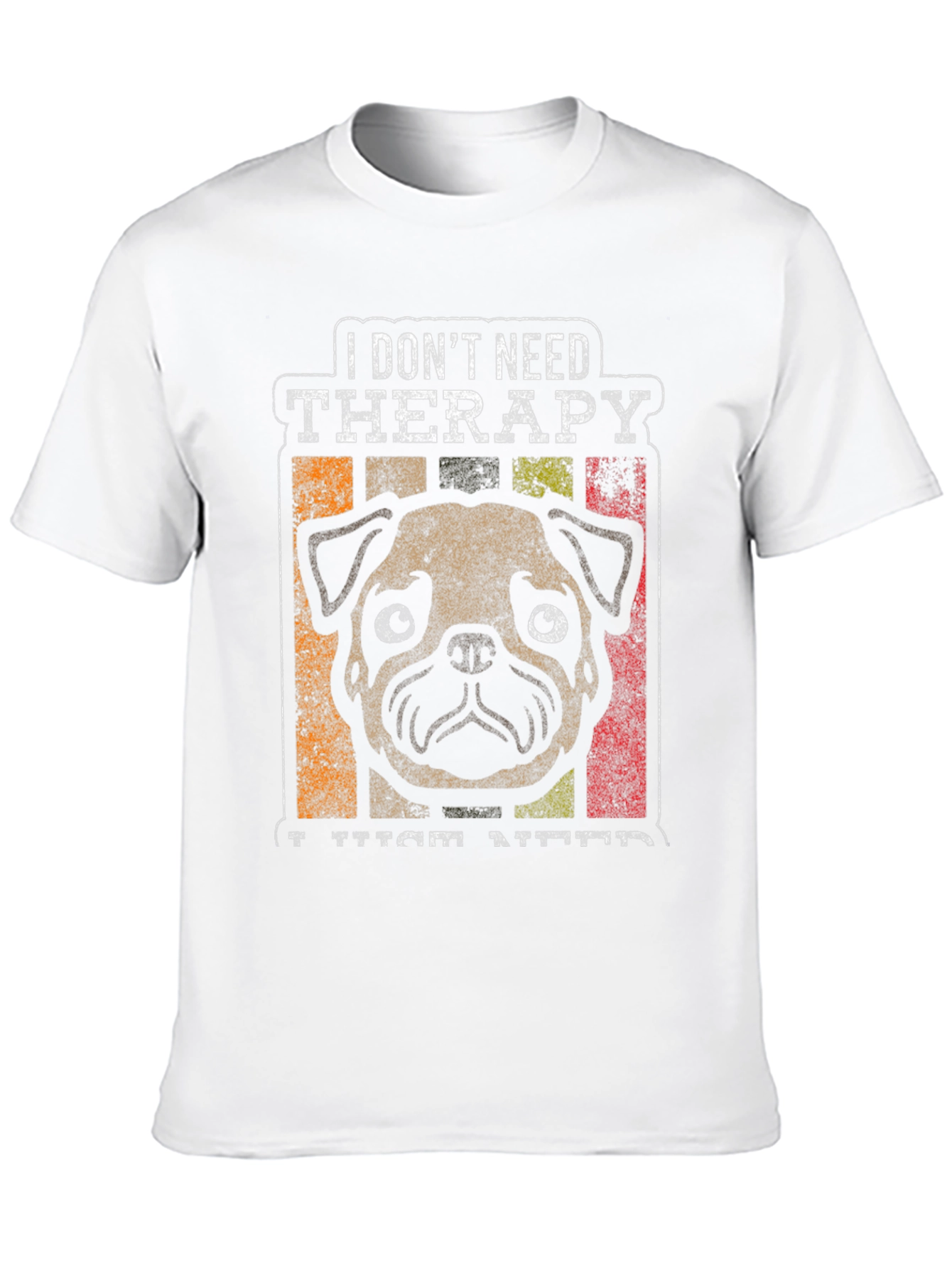 Black Pug Therapy Graphic T-Shirt view 10