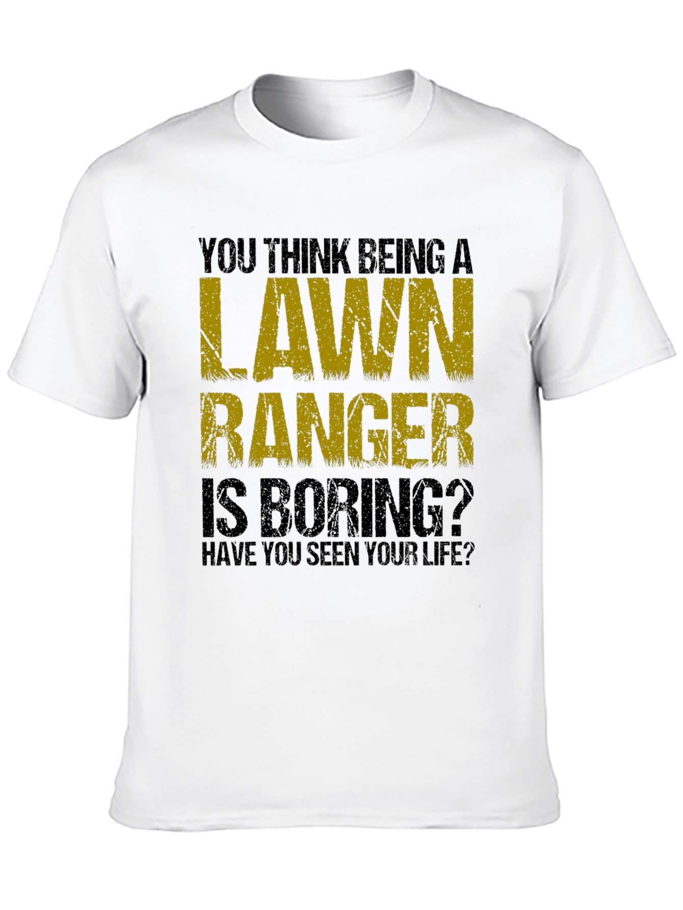 Black Funny Lawn Ranger Graphic T-Shirt view 10