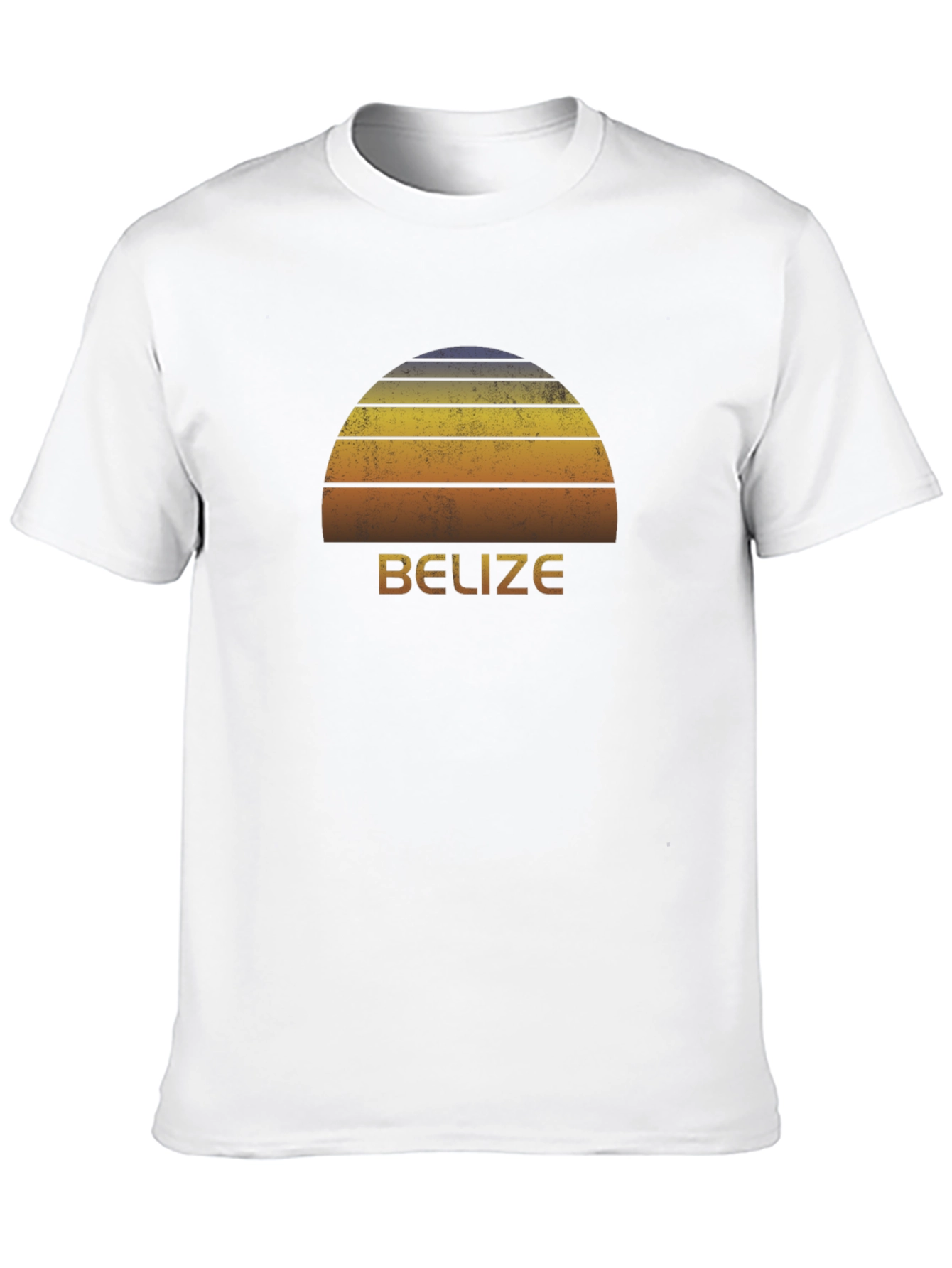 Black Belize Sunset Graphic Tee - Retro Style T-Shirt view 10