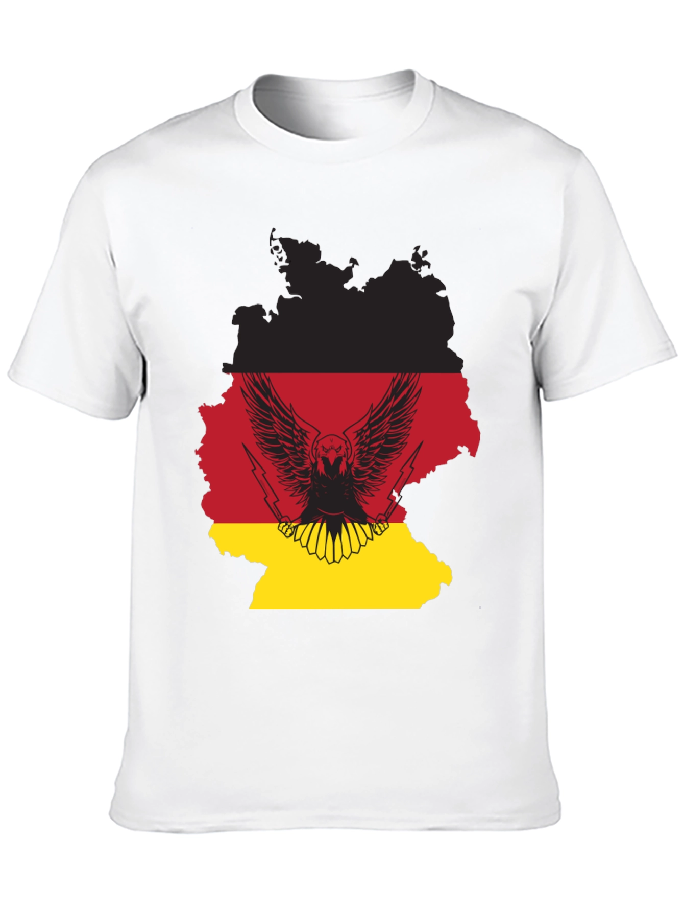 Black German Flag Eagle Graphic T-Shirt view 10