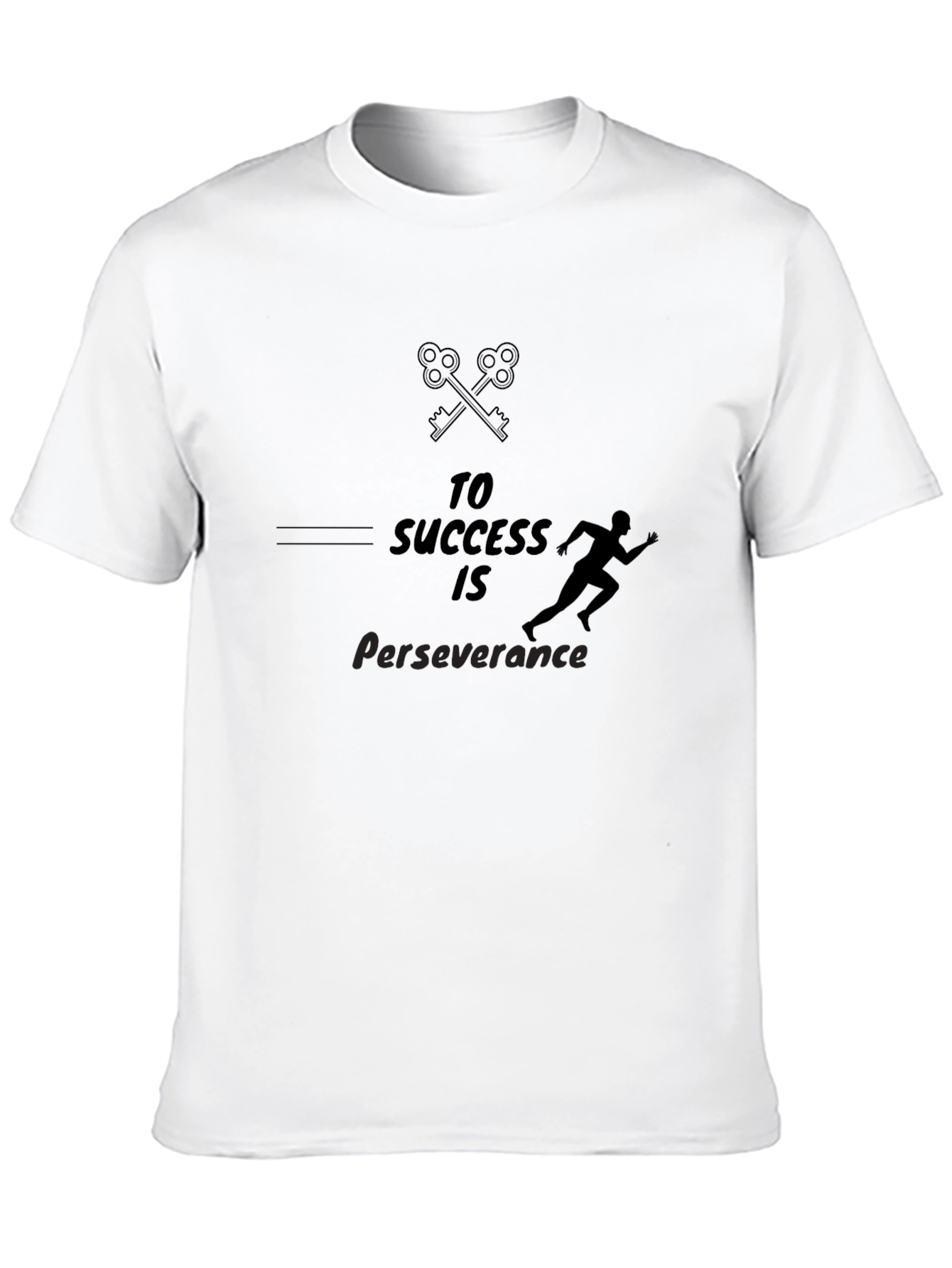 Black Perseverance Success Graphic Tee - Black Cotton Blend view 10