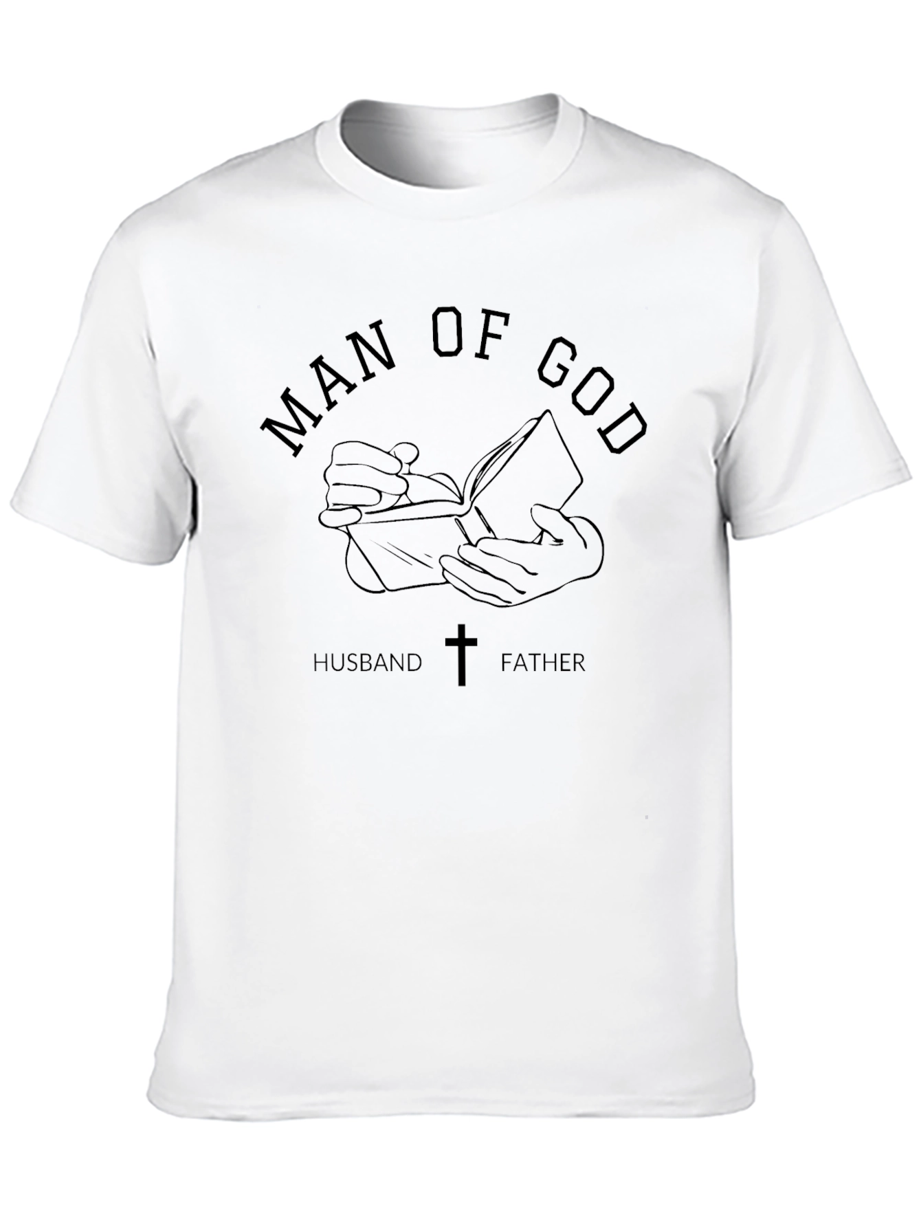Black Man of God Husband Father Black T-Shirt view 10
