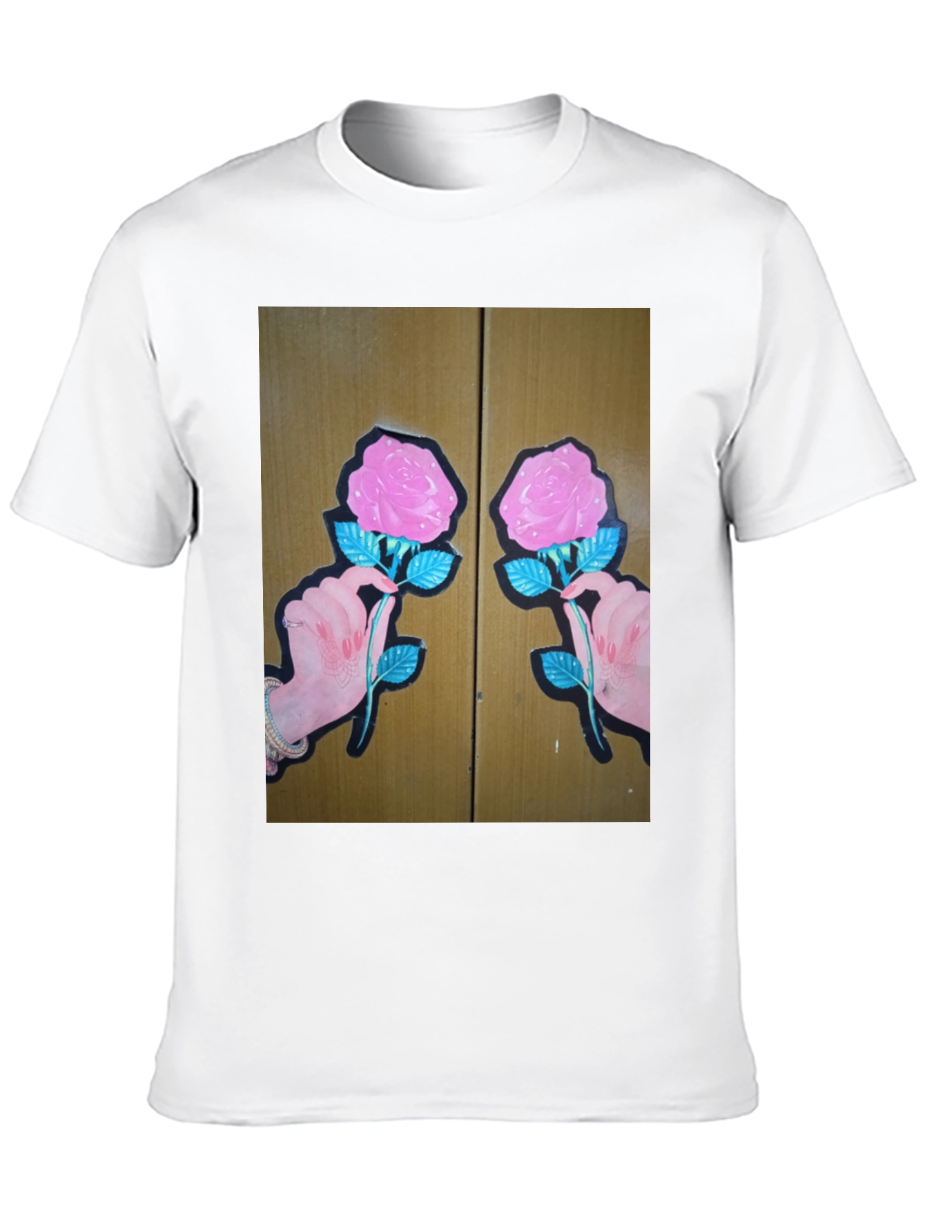 Black Floral Rose Graphic Tee view 10