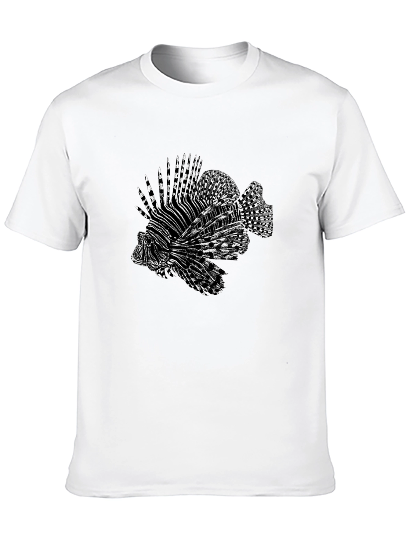 Black Lionfish Graphic Tee - Cool Black T-Shirt view 10