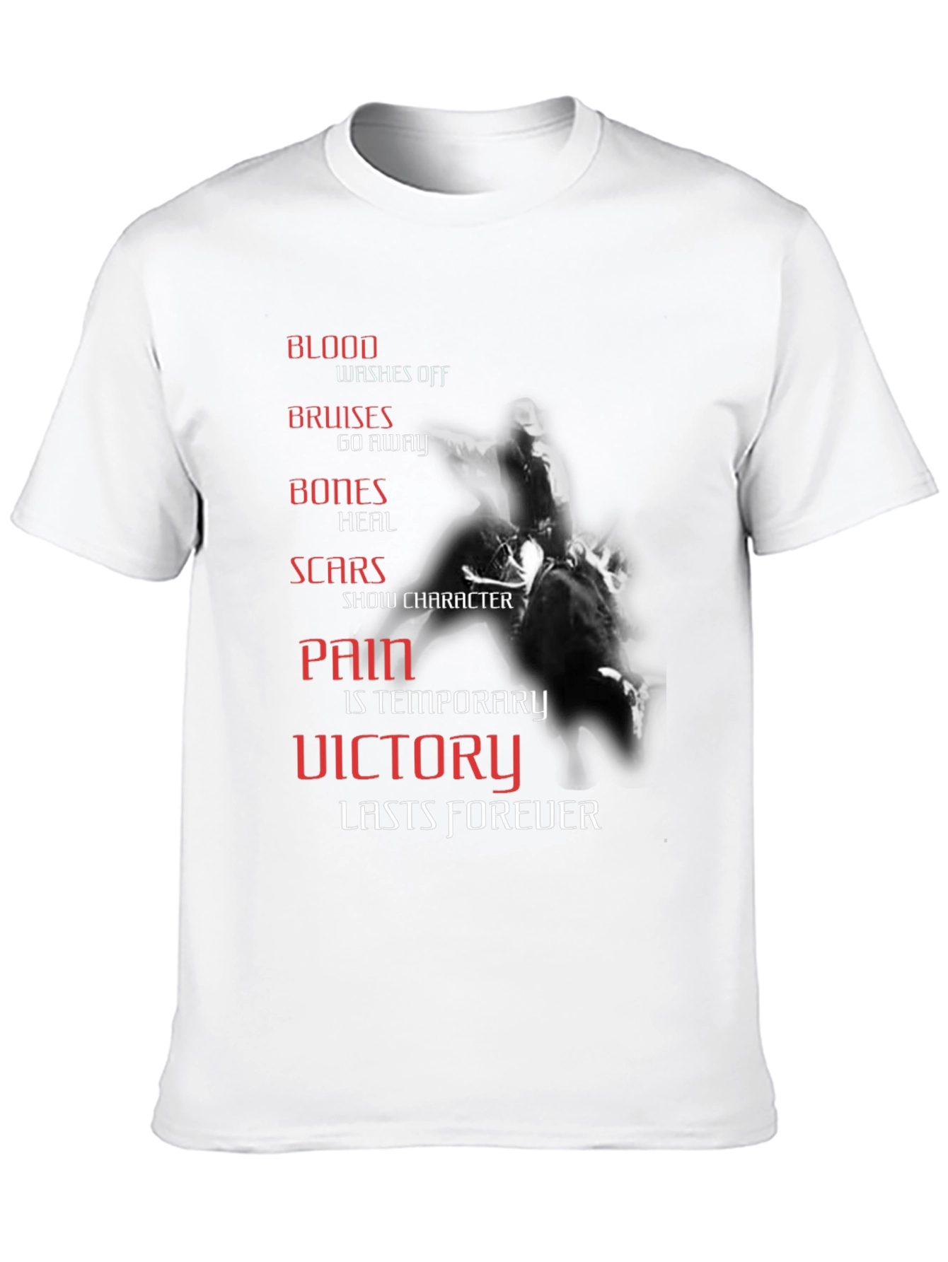 Black Motivational T-Shirt: Victory Lasts Forever view 10