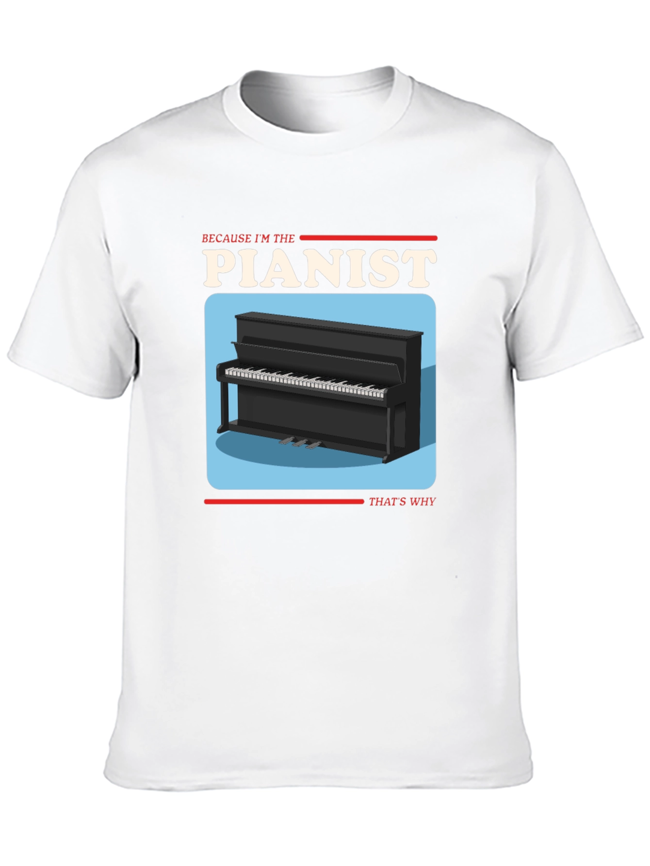 Black Pianist Graphic T-Shirt - Music Lover Tee view 10