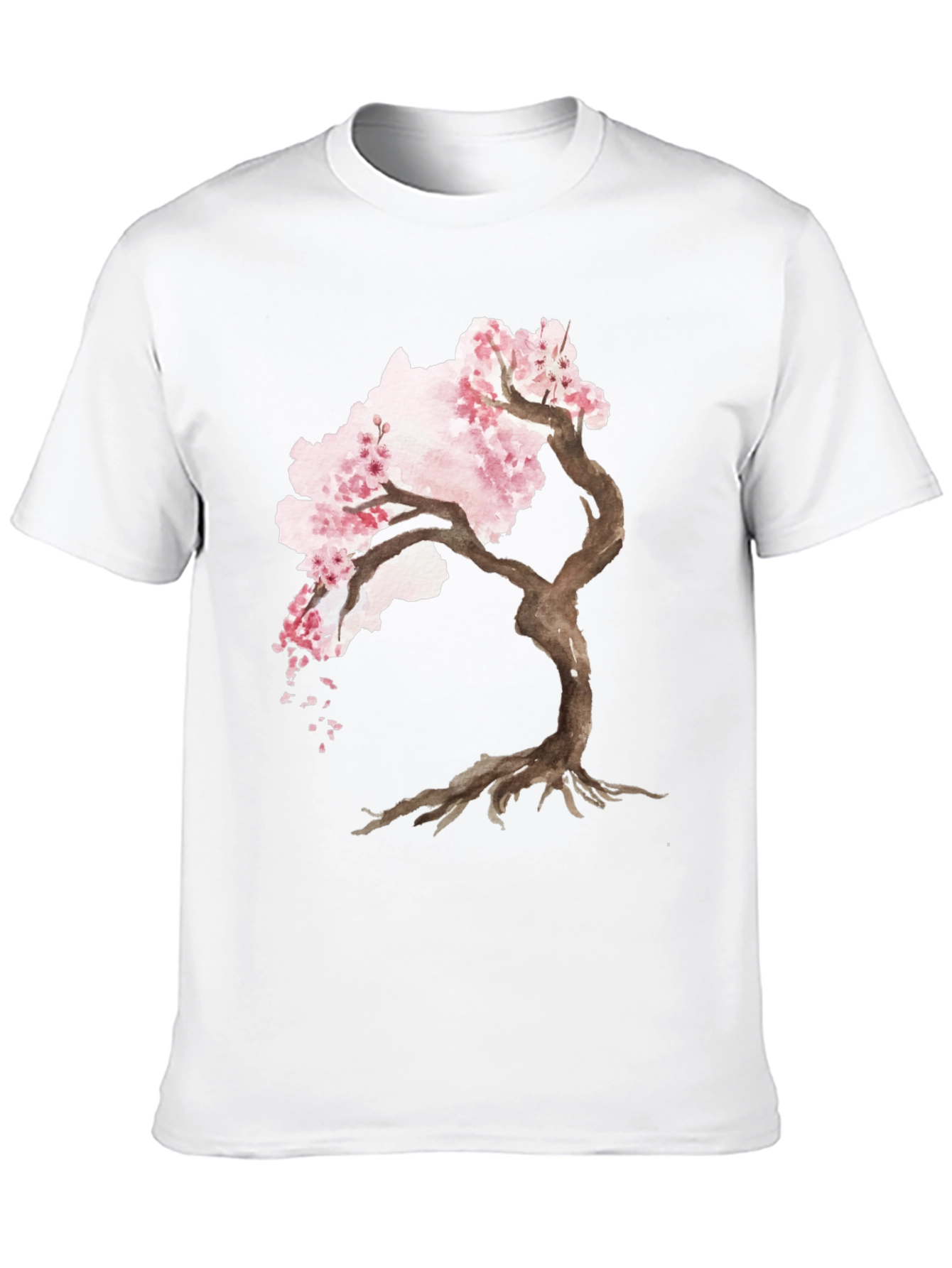 Black Cherry Blossom Tree Black T-Shirt view 10