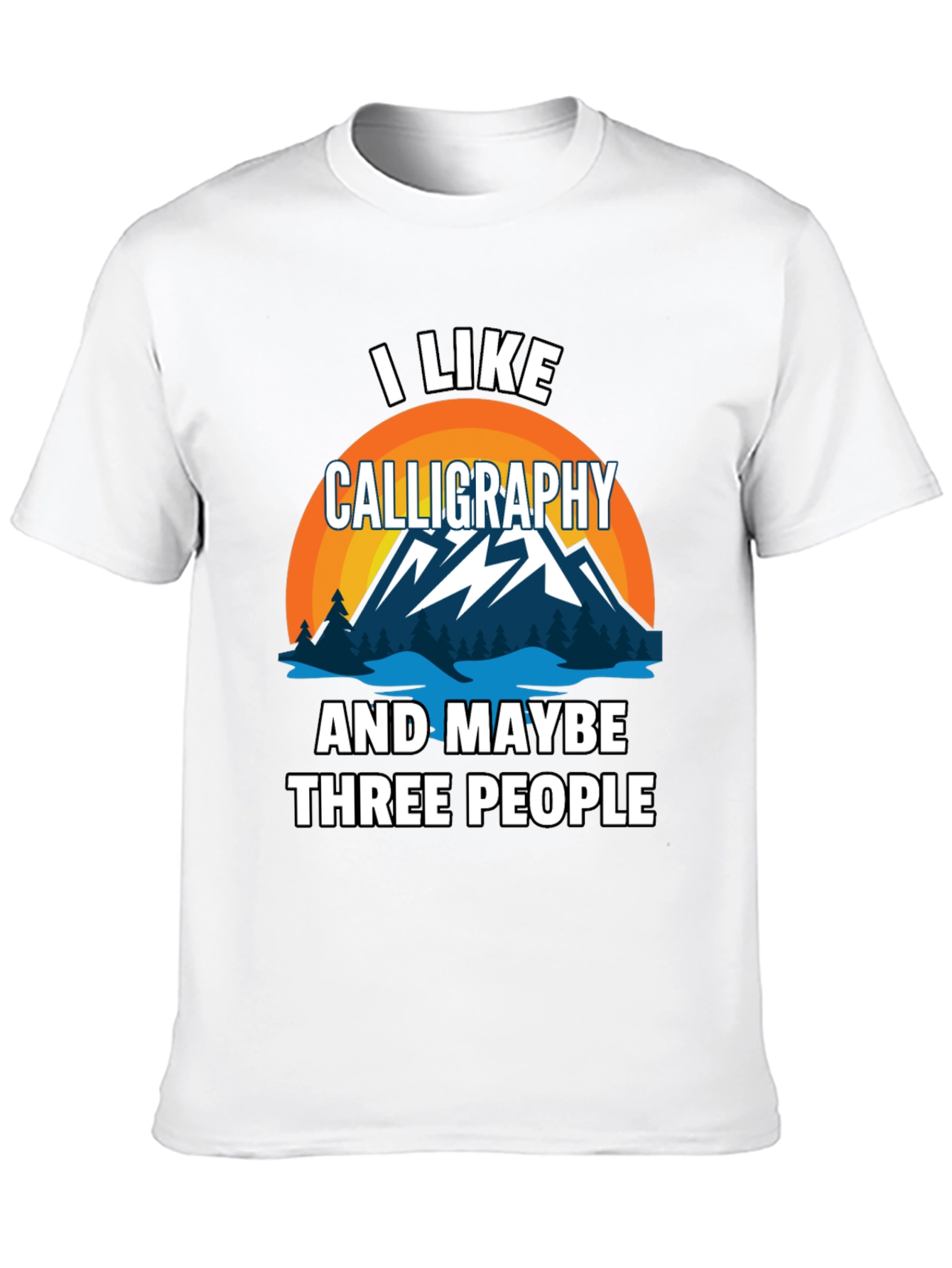 Black Calligraphy Lover T-Shirt - Funny Graphic Tee view 10