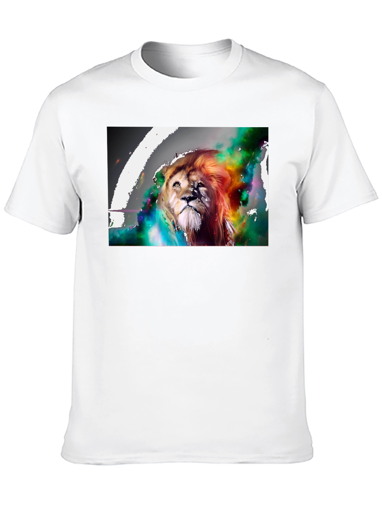 Black Lion Art Graphic Print T-Shirt view 10