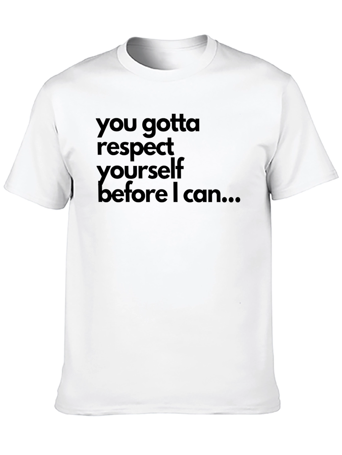 Black Respect Yourself Graphic Tee - Black Cotton T-Shirt view 10