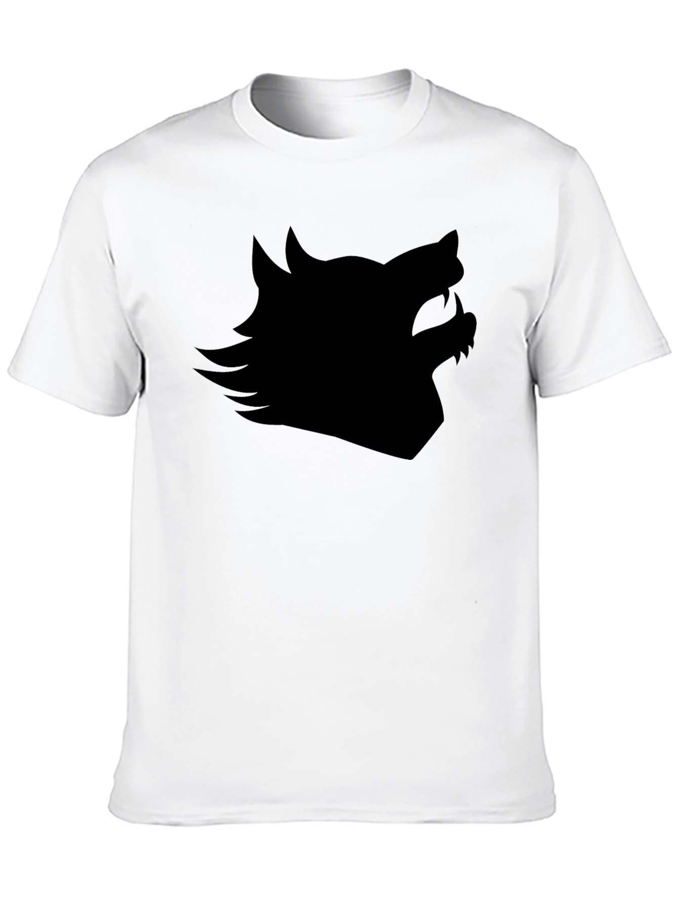 Black Black Wolf Silhouette Graphic Tee view 10