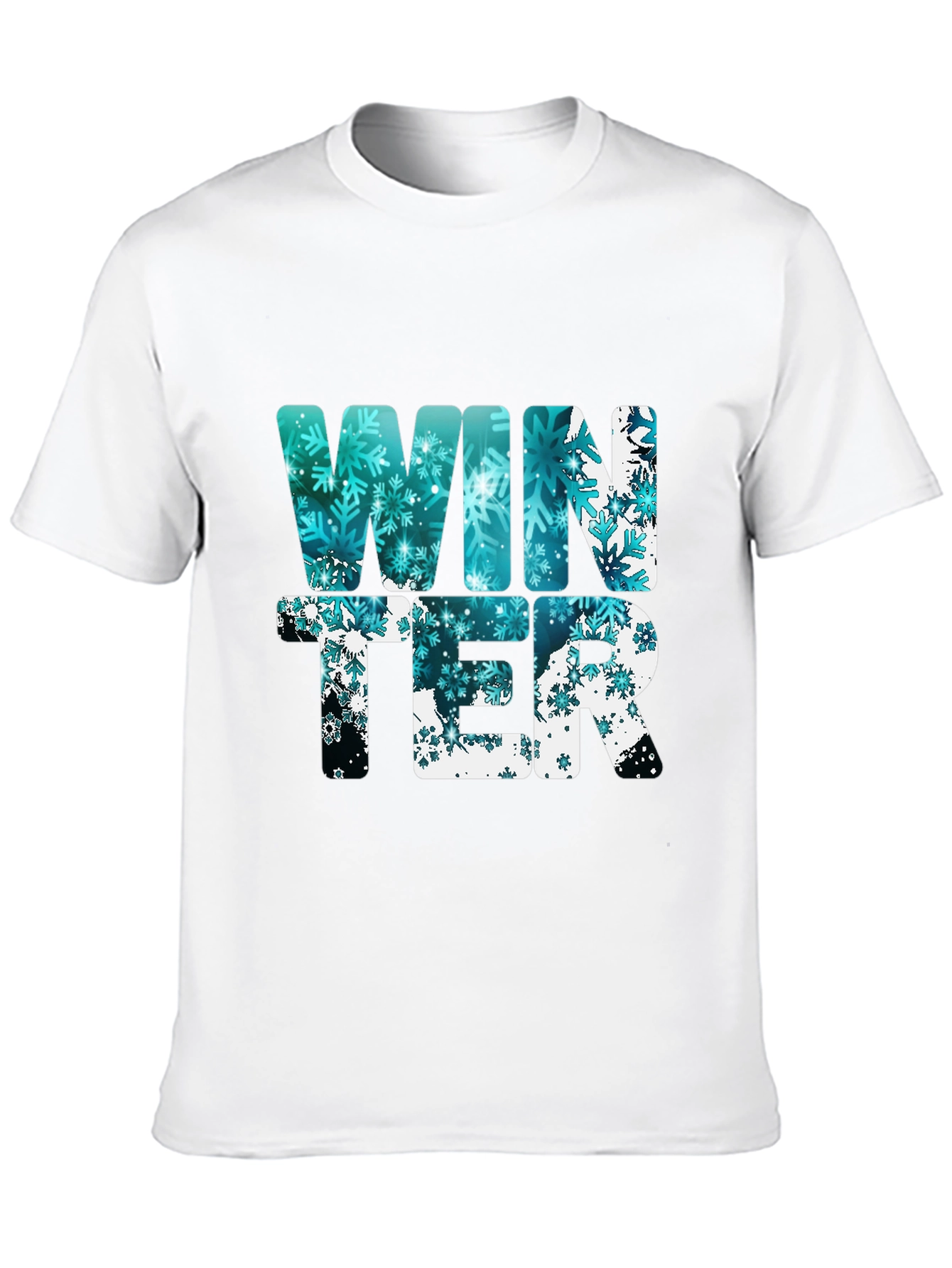 Winter Snowflake Graphic Tee - Black - 10