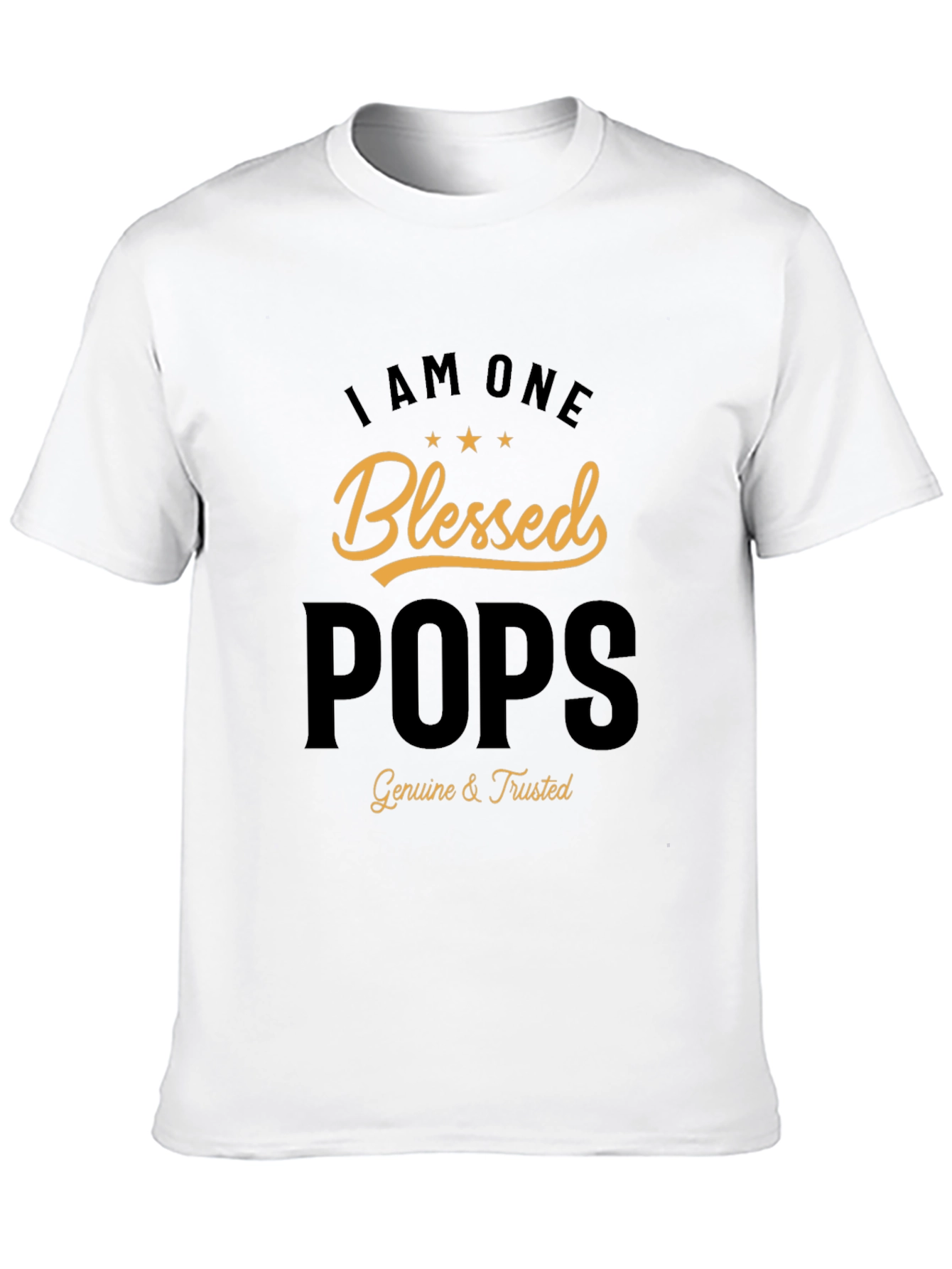 Blessed Pops T-Shirt - Genuine & Trusted Dad Tee - 10