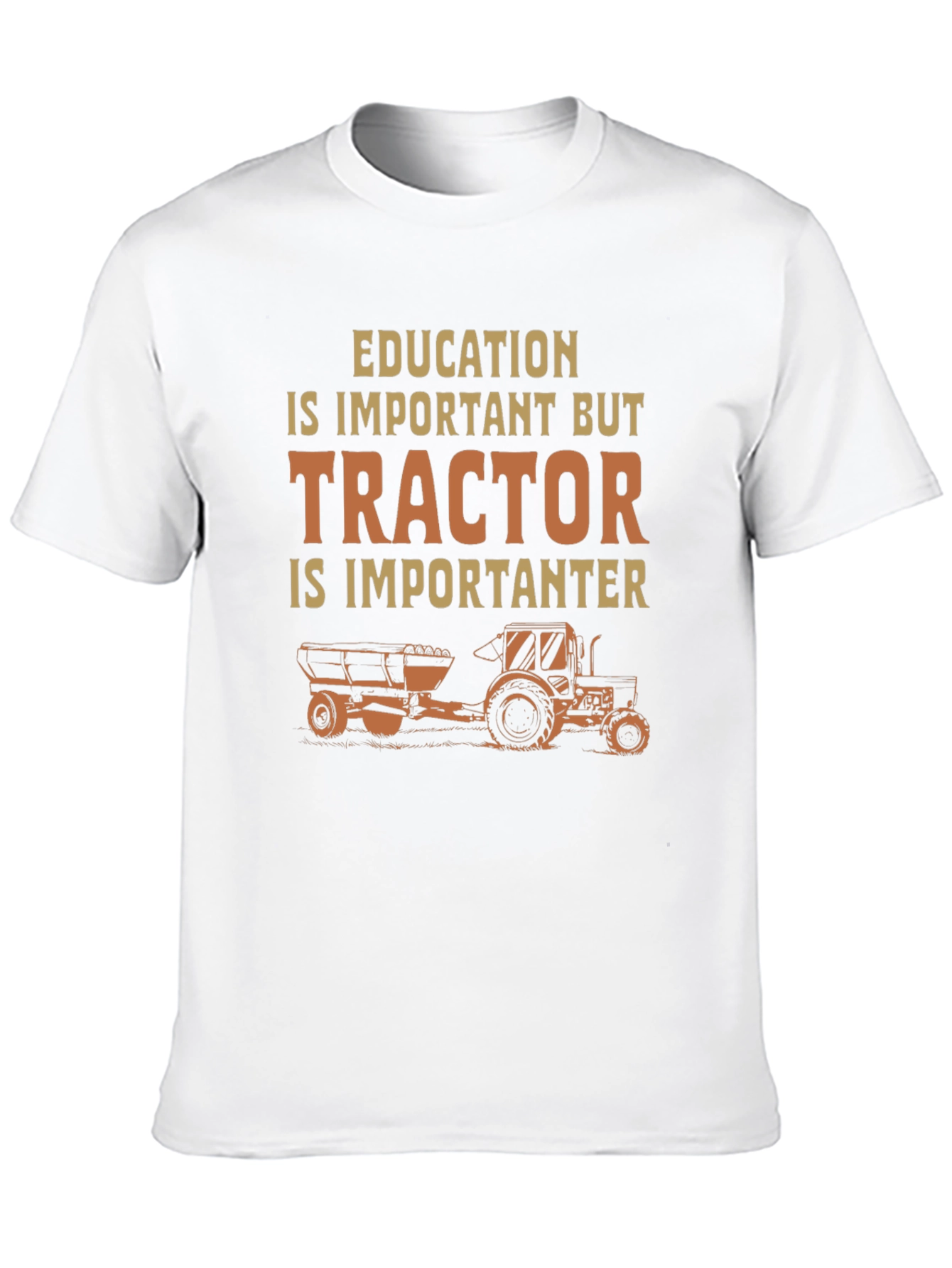 Black Education Tractor Humor T-Shirt view 10
