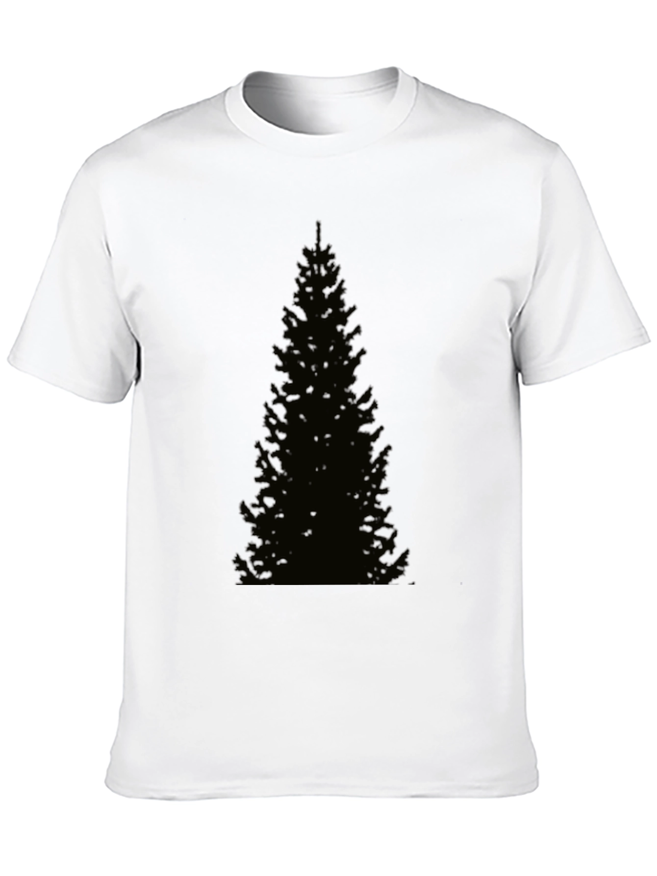 Black Men's Black Christmas Tree Graphic T-Shirt view 10