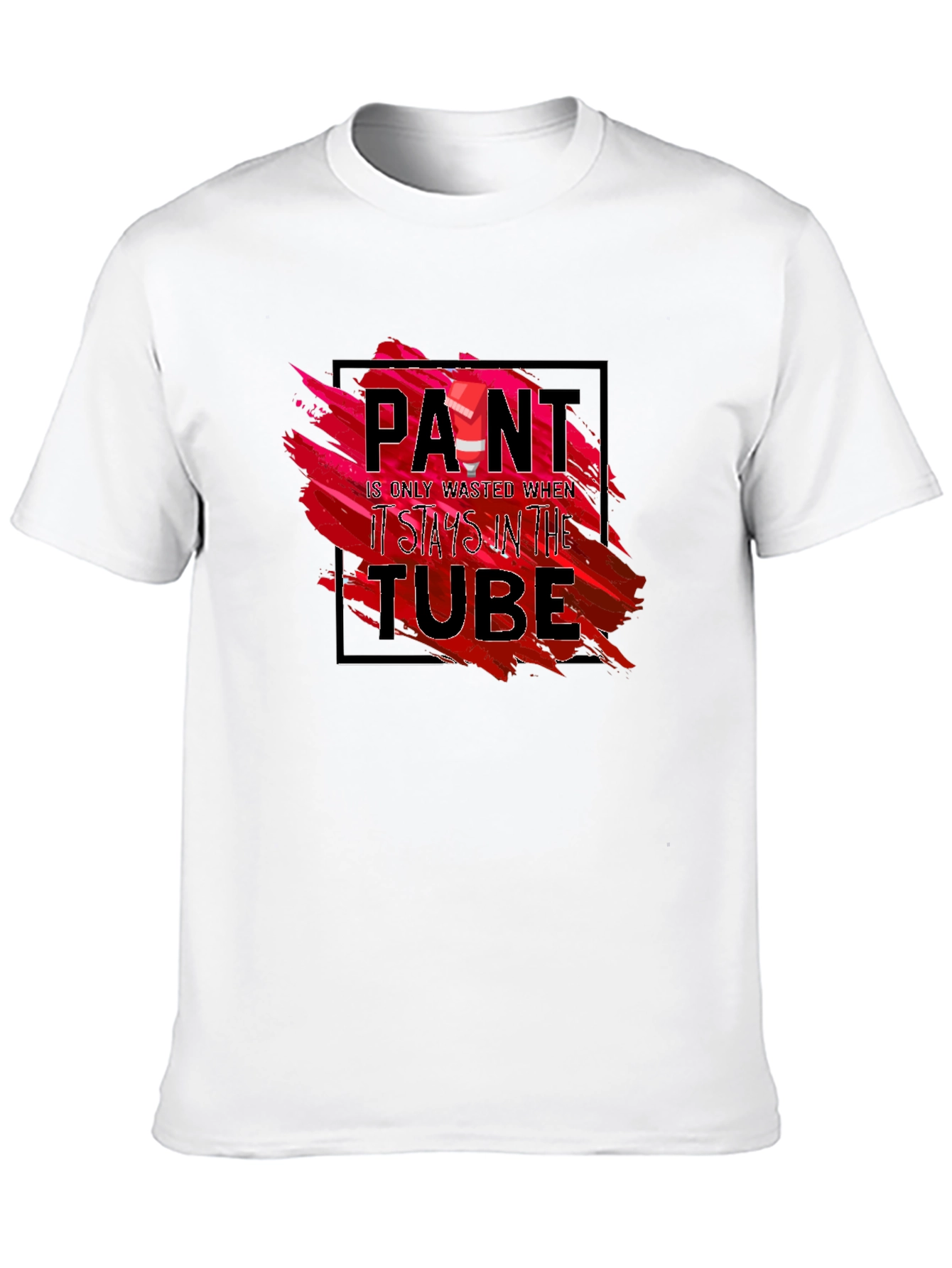 Black Paint is Only Wasted T-Shirt - Artistic Expression Tee view 10